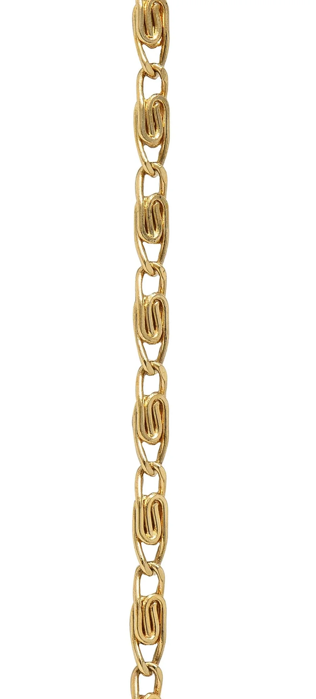 Erté 1970's Diamond Onyx Mother-Of-Pearl 14K Gold Vintage Aventurine Sautoir Necklace - Image 13