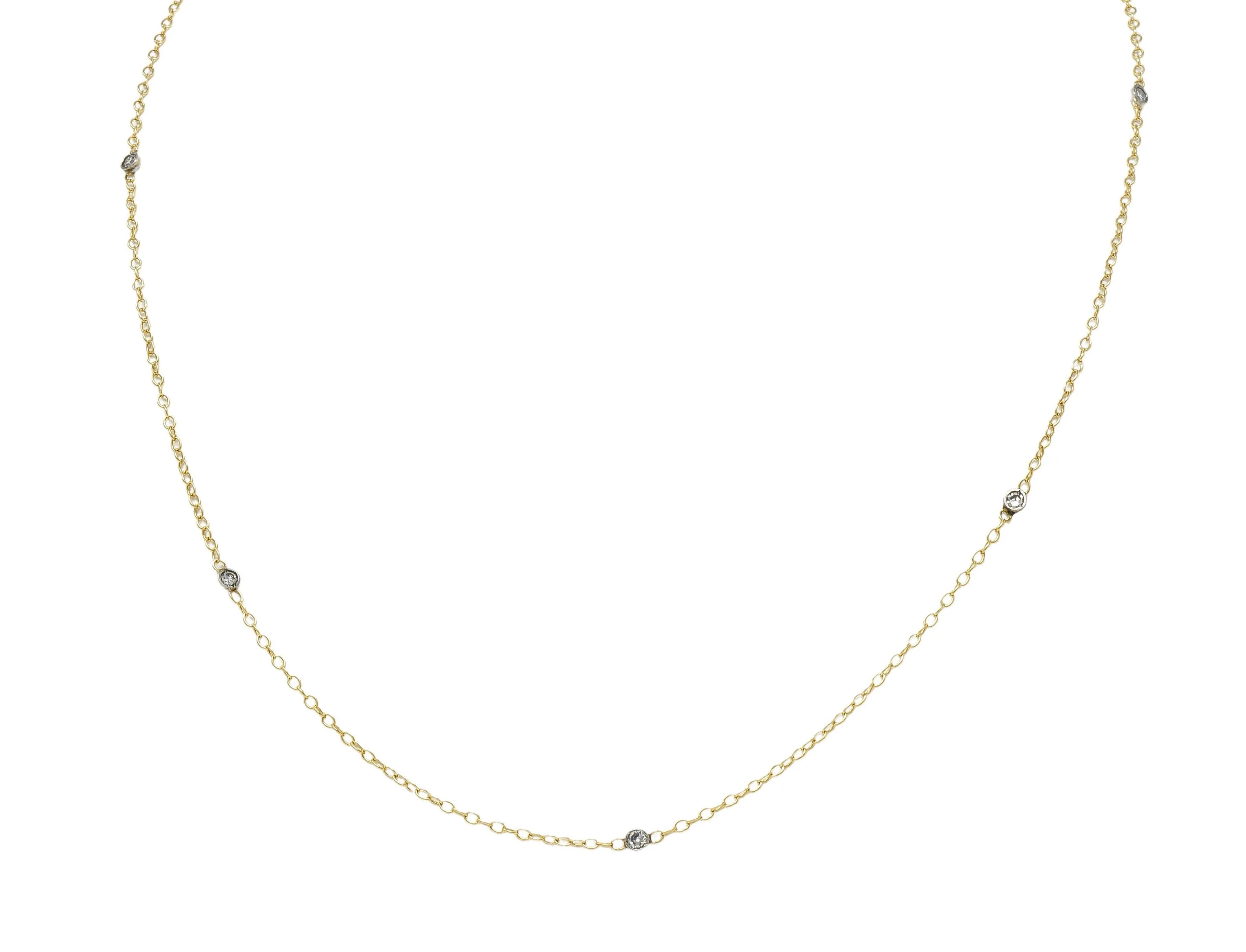 Erté 2002 0.56 CTW Diamond 14 Karat Two-Tone Gold Alphabet J Lady Brooch Necklace - Image 13