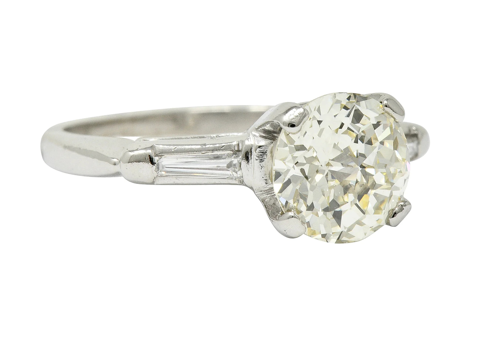 Extraordinary 1.82 CTW Jubilee Cut Diamond Platinum Engagement Ring GIA - Image 2