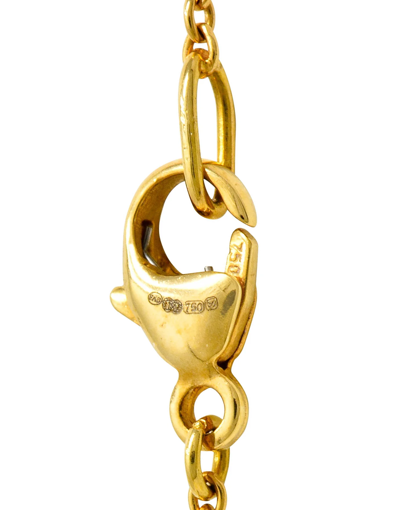 Faberge Diamond 18 Karat Gold Enamel Egg Drop Pendant Necklace - Image 6