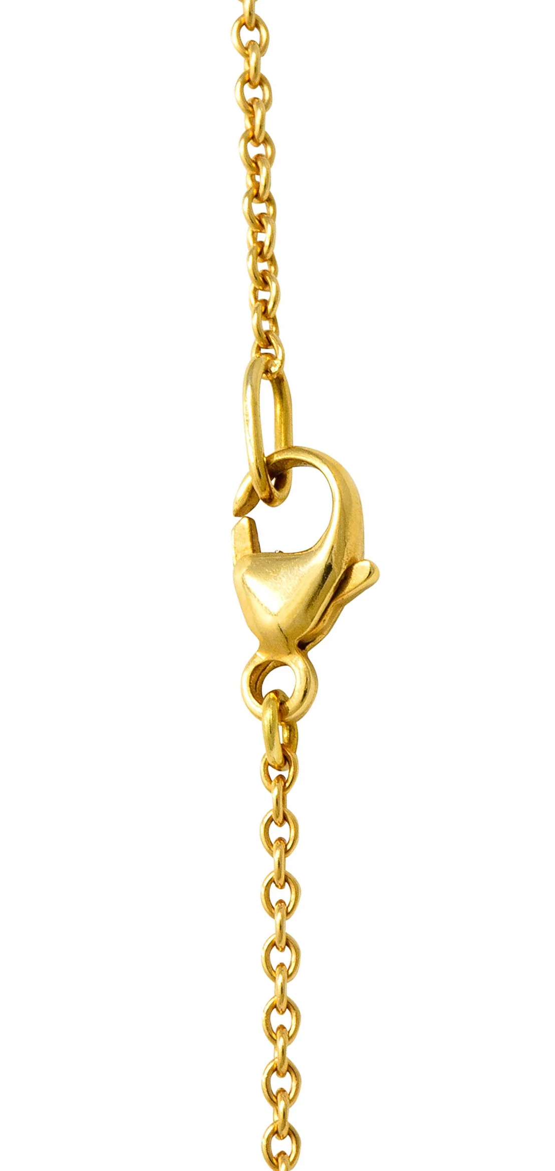 Faberge Diamond 18 Karat Gold Enamel Egg Drop Pendant Necklace - Image 7