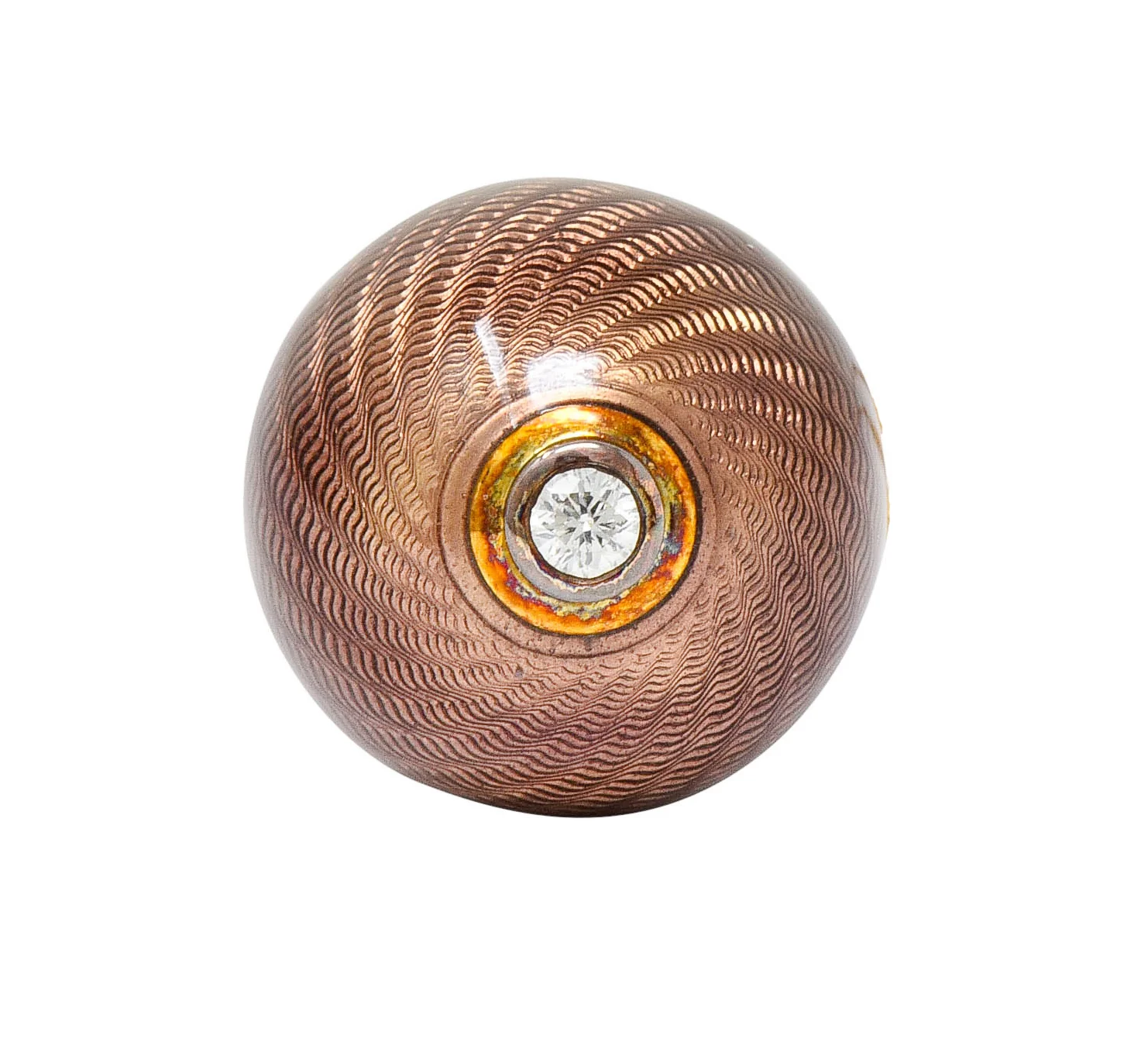 Faberge Diamond 18 Karat Gold Enamel Egg Drop Pendant Necklace - Image 9