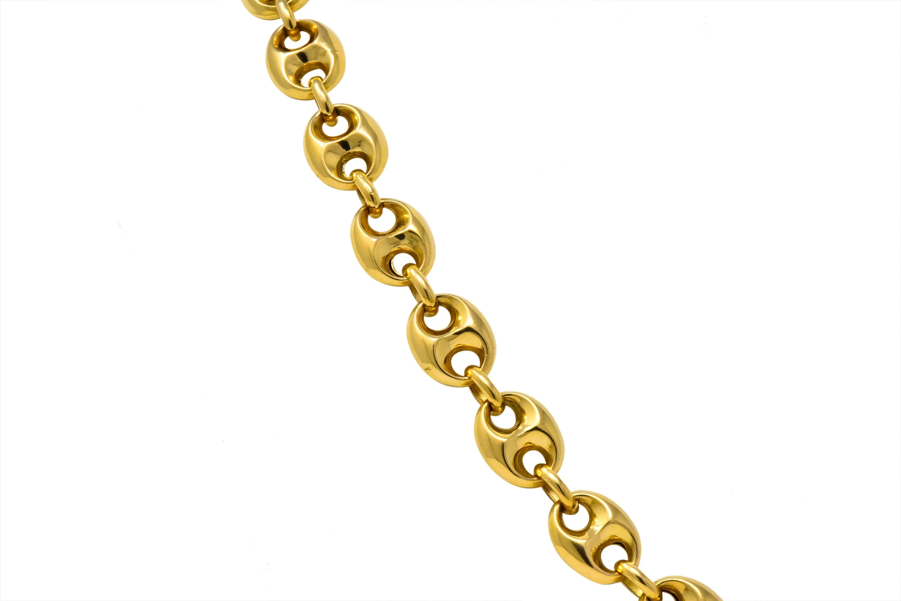Fancy Vintage 18 Karat Gold 25 Inch Mariner Link Necklace - Image 4