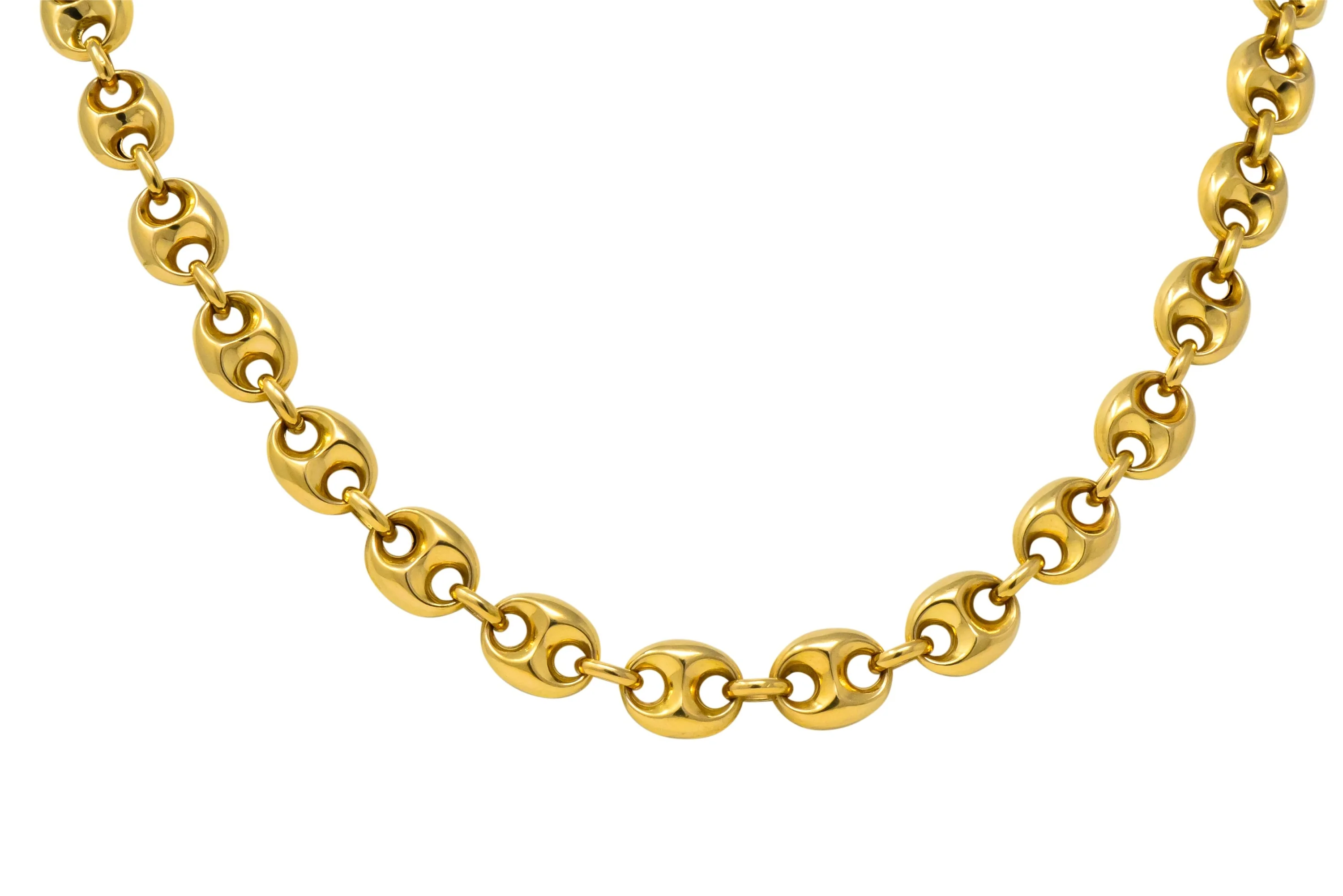 Fancy Vintage 18 Karat Gold 25 Inch Mariner Link Necklace - Image 5