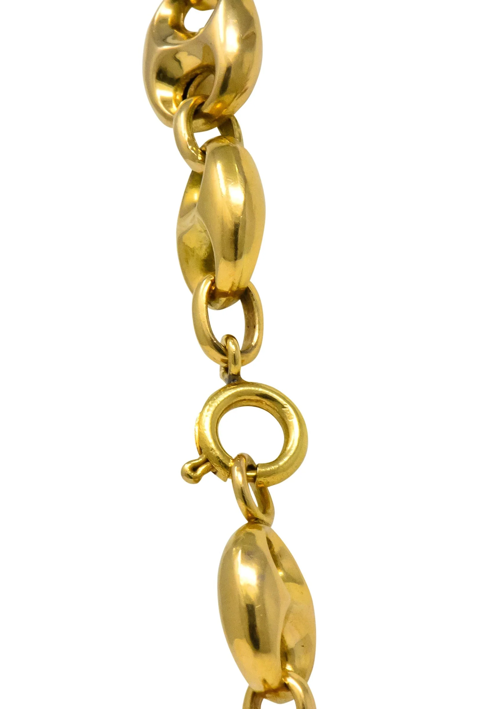 Fancy Vintage 18 Karat Gold 25 Inch Mariner Link Necklace - Image 7