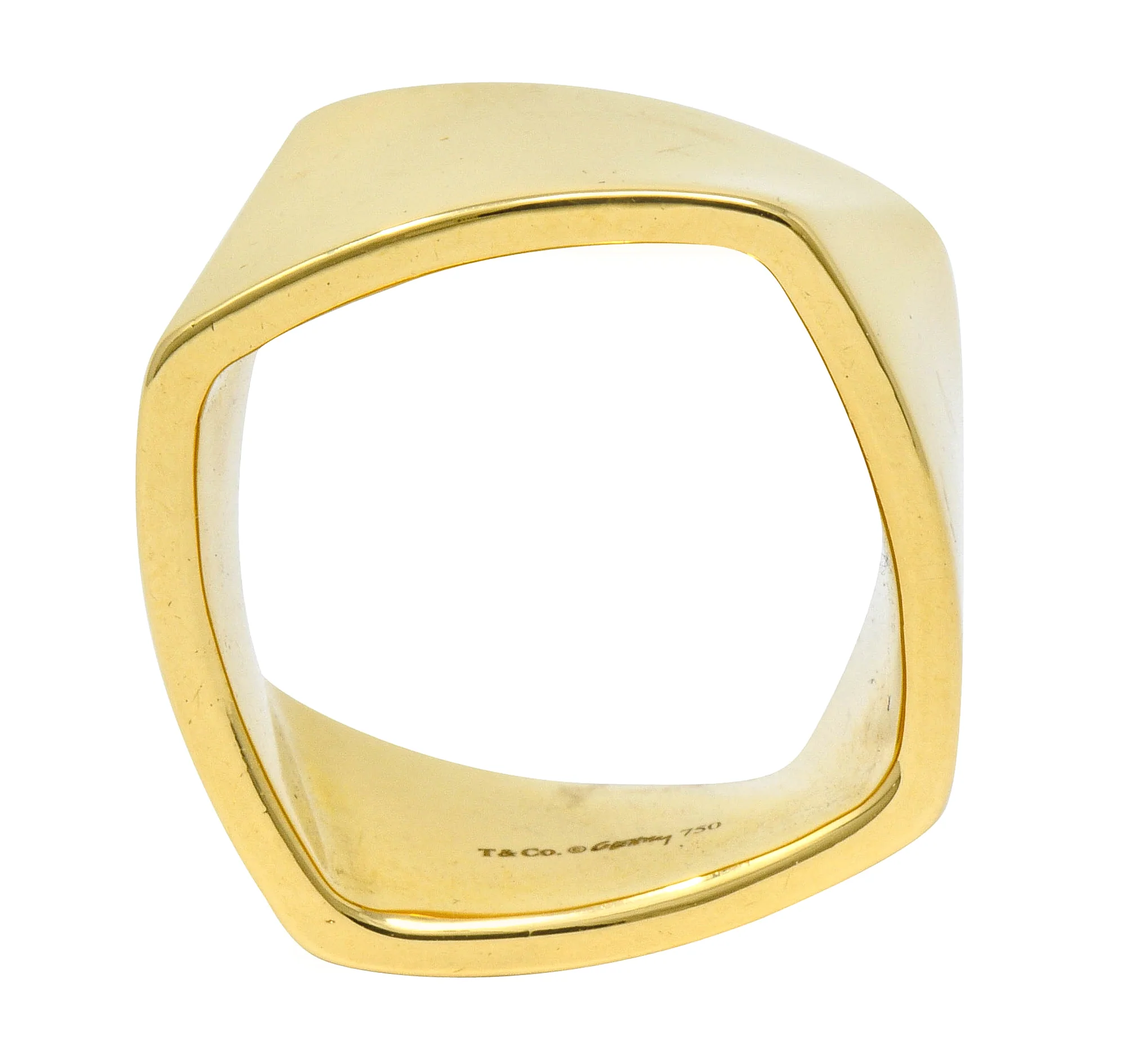 Frank Gehry Tiffany & Co. 18 Karat Gold Wide Torque Band Ring - Image 6