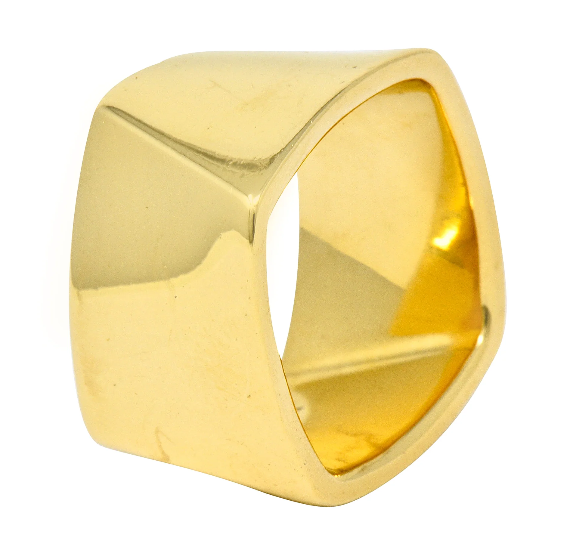 Frank Gehry Tiffany & Co. 18 Karat Gold Wide Torque Band Ring - Image 8