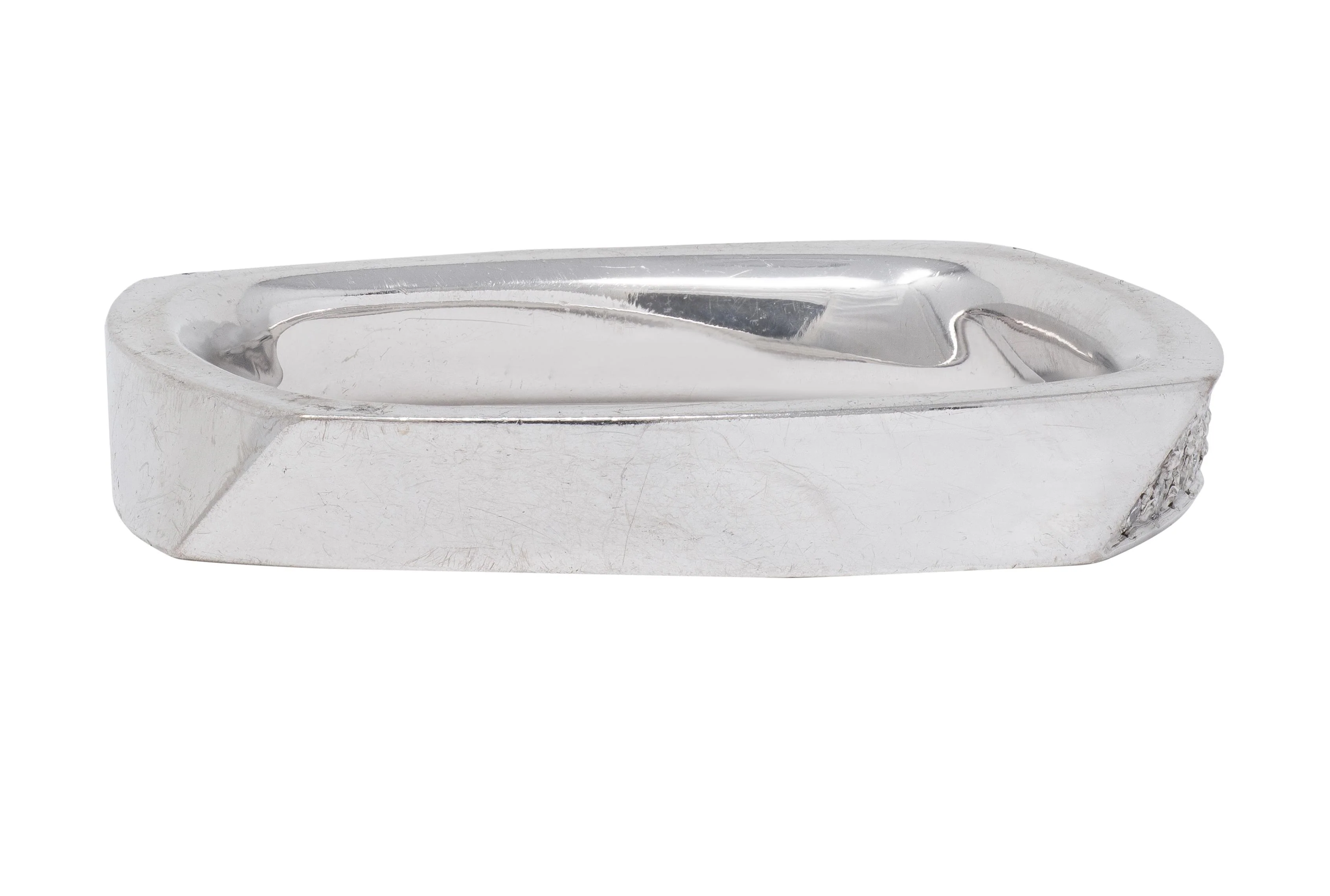Frank Gehry Tiffany & Co. 1990's Diamond 18 Karat White Gold Square Torque Band Ring - Image 3