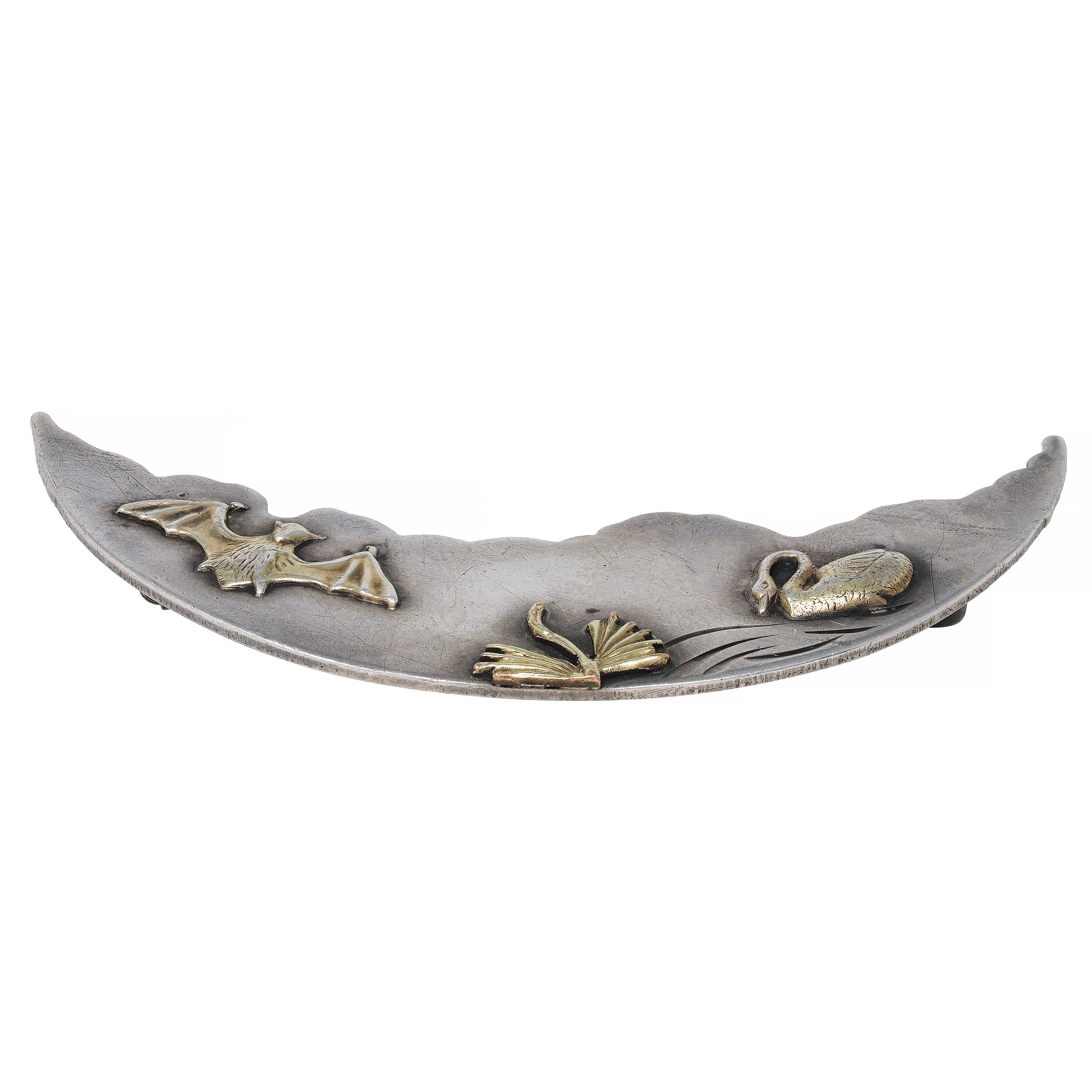 Frank M. Whiting Victorian 10 Karat Gold Sterling Silver Animal Antique Brooch - Image 8