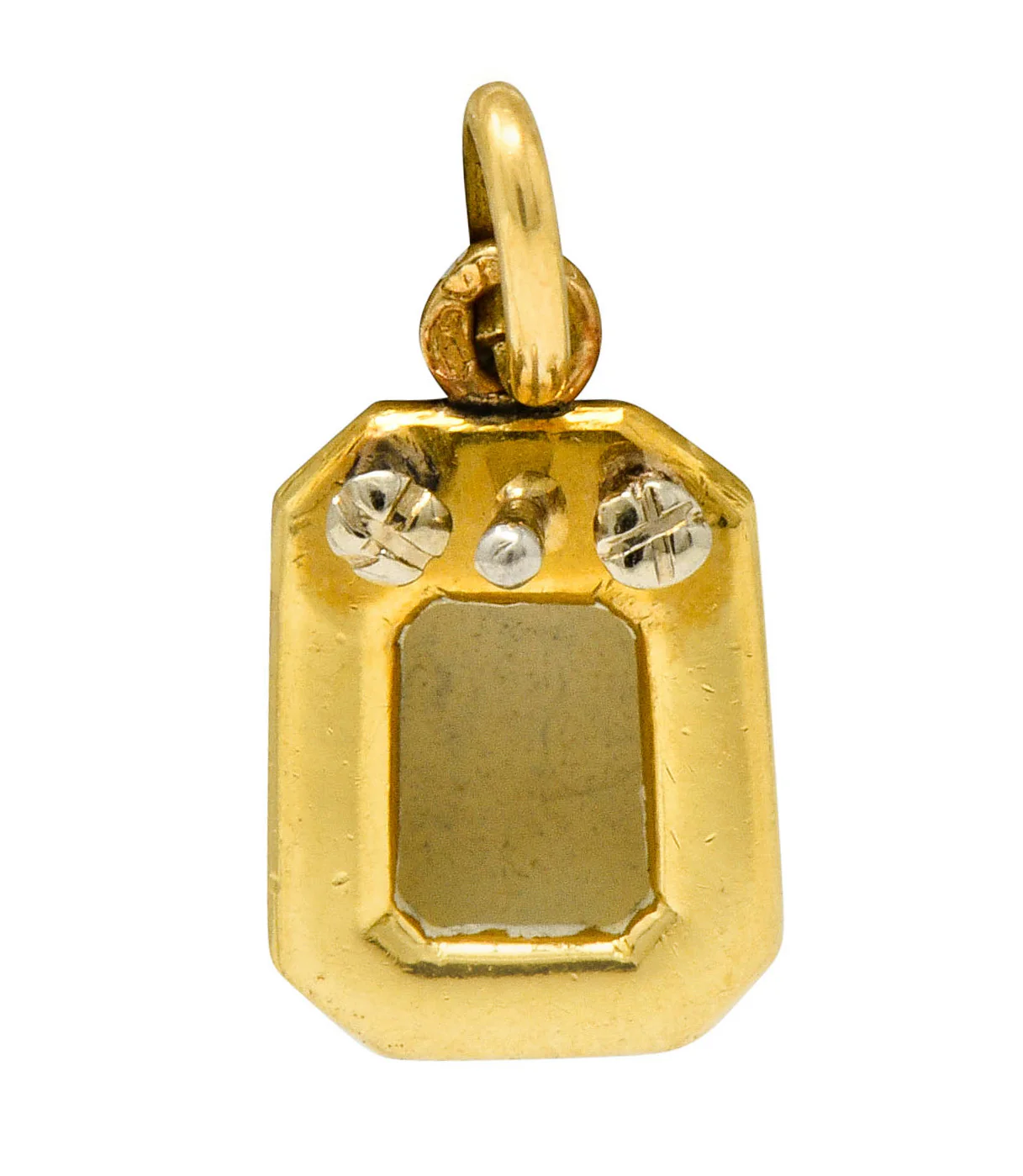 French Art Deco Enamel 18 Karat Gold Powder Room Bidet Charm - Image 4