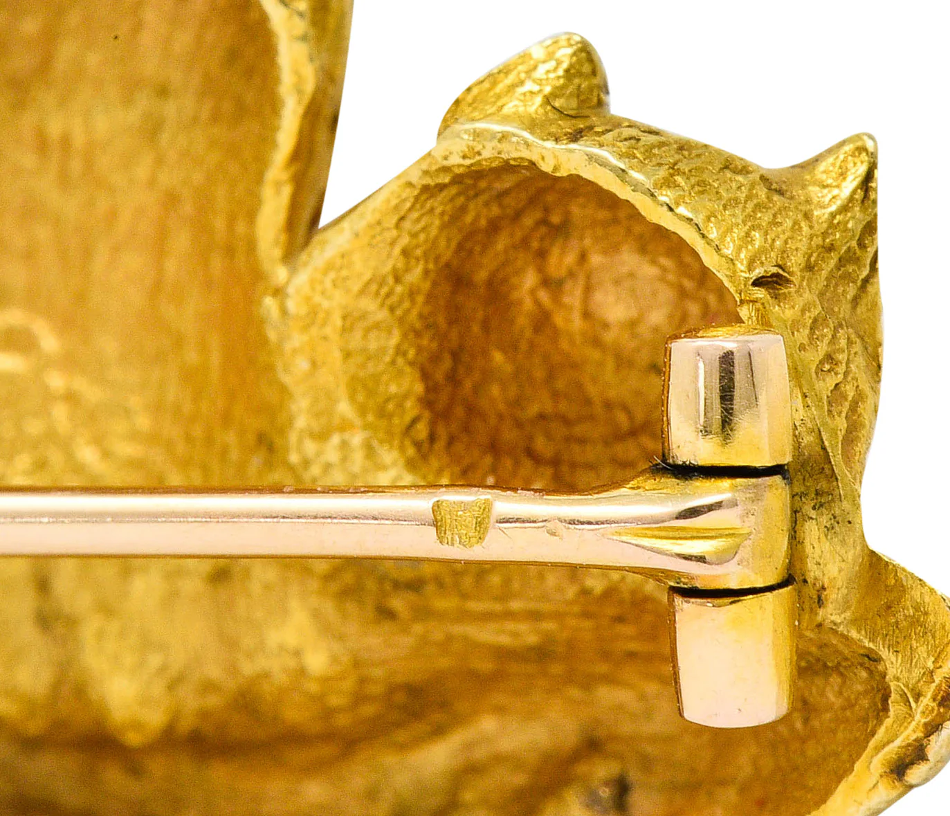 French Victorian Rose Cut Diamond 18 Karat Gold Puppy Brooch - Image 5