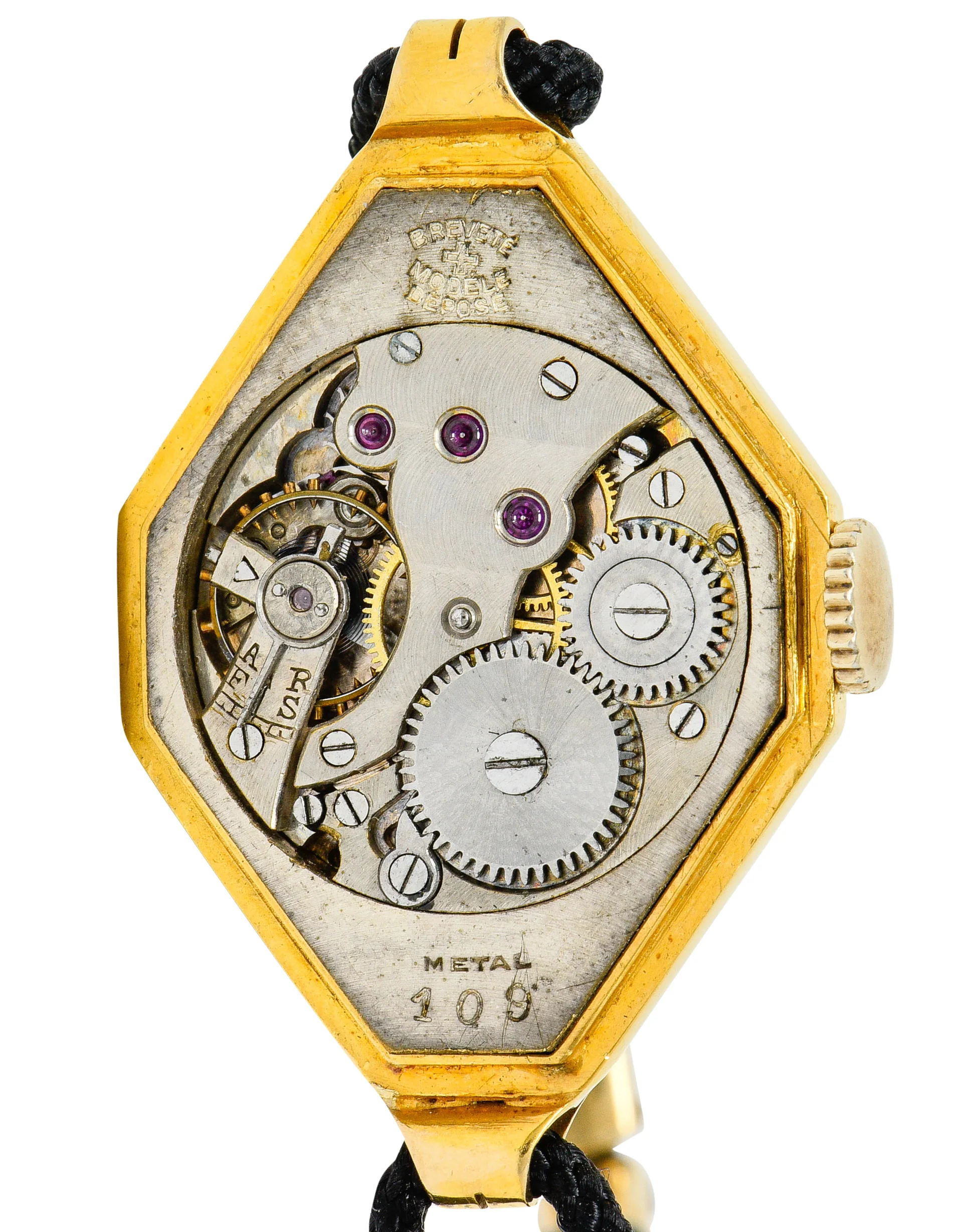 Gemex Art Deco 1.00 CTW Diamond 18 Karat Gold Antique Watch Bracelet - Image 12