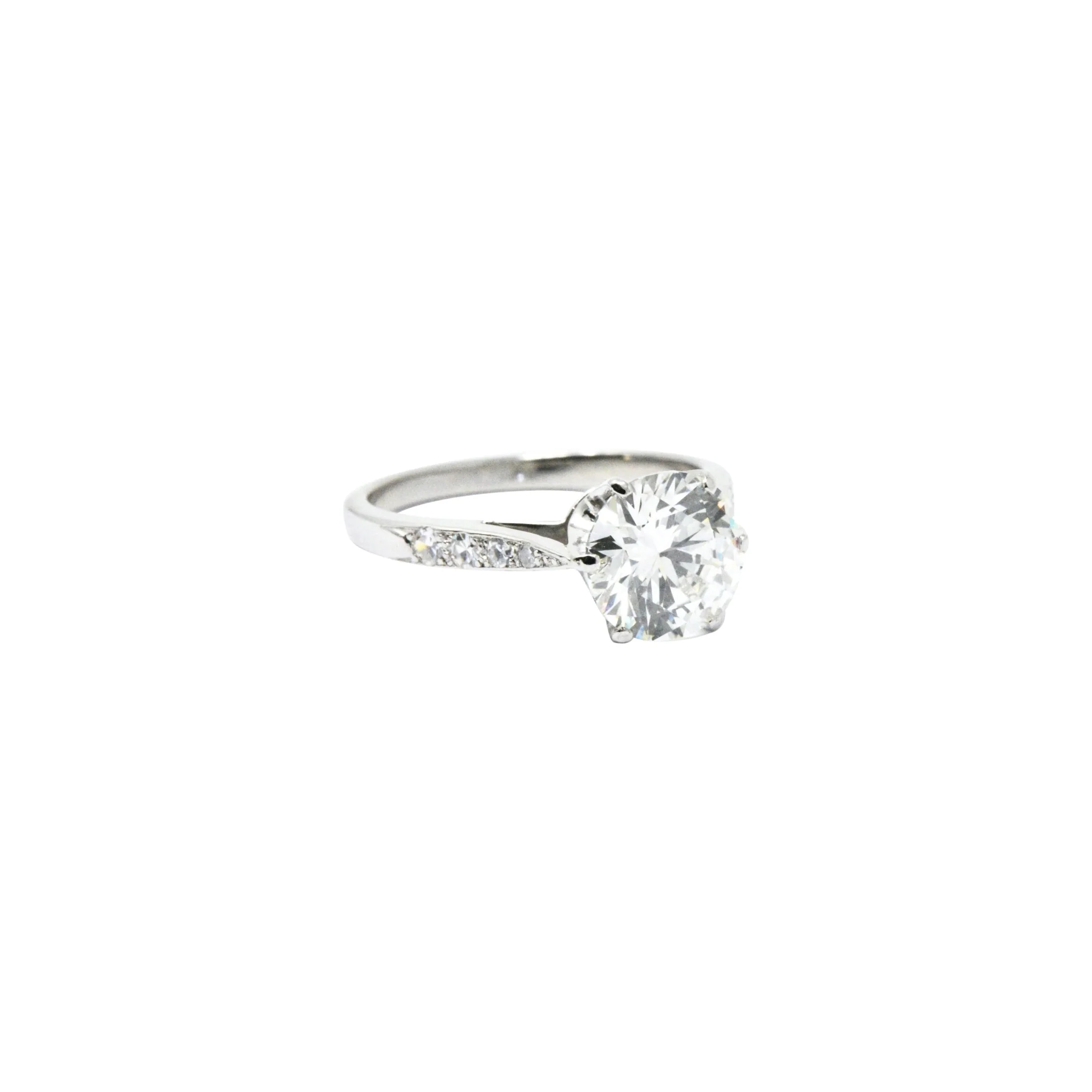Gorgeous 1.87 CTW Diamond & Platinum Engagement Ring GIA Certified - Image 5