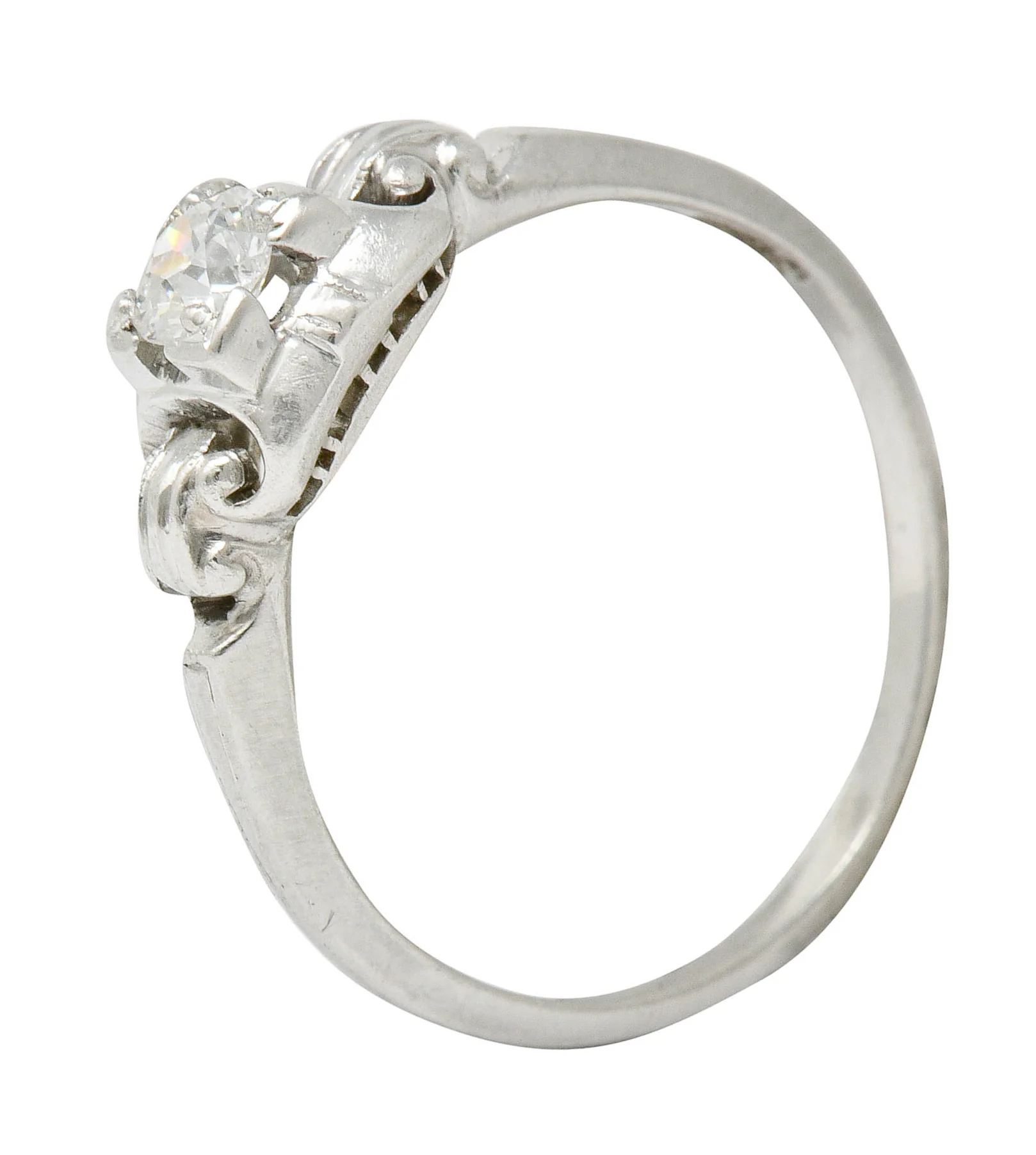 Granat Bros. Diamond Platinum Engagement Ring Circa 1930s - Image 10