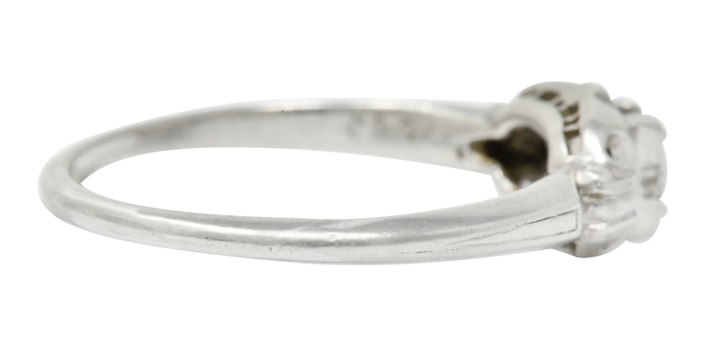 Granat Bros. Diamond Platinum Engagement Ring Circa 1930s - Image 3