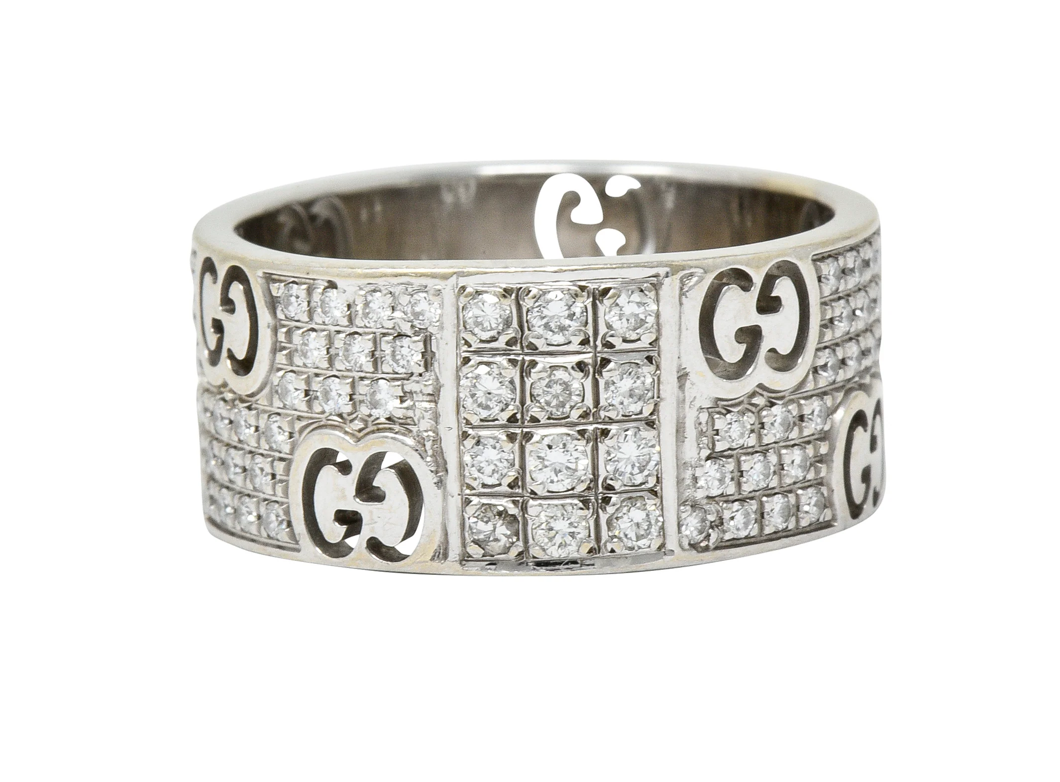 Gucci 1.25 CTW Pave Diamond 18 Karat Gold Stardust Band Ring - Image 2