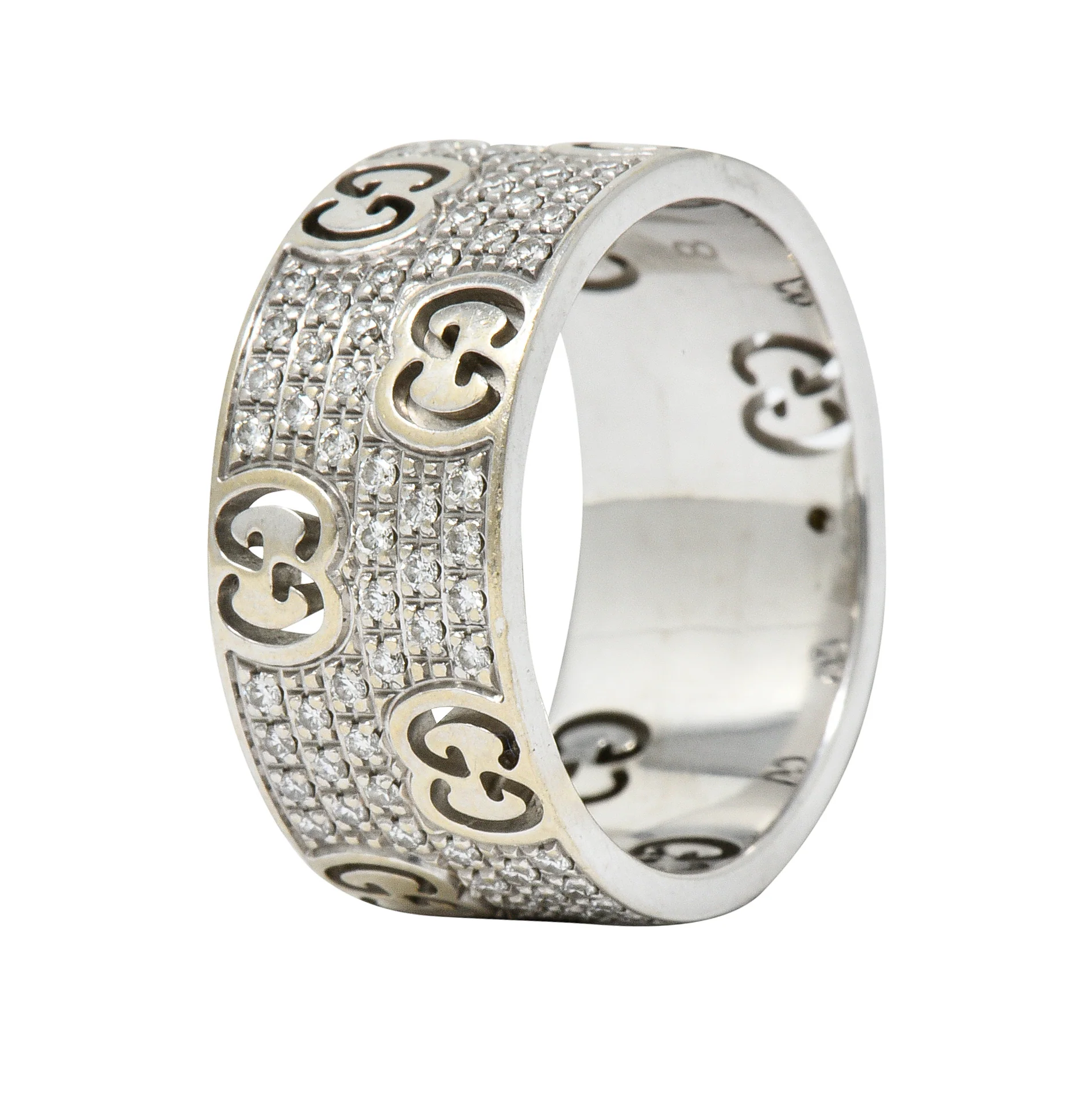 Gucci 1.25 CTW Pave Diamond 18 Karat Gold Stardust Band Ring - Image 6