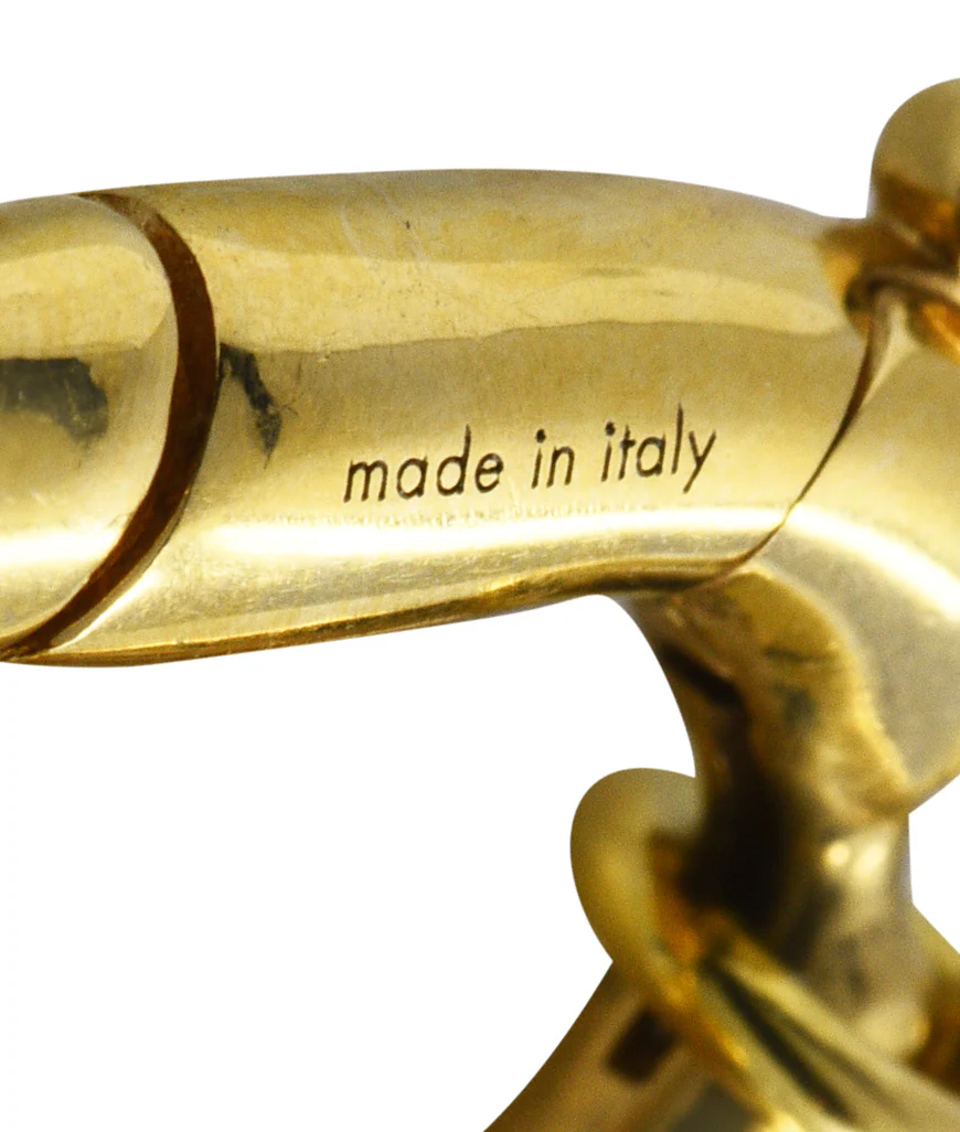 Gucci 18 Karat Gold Bamboo Link Station Necklace - Image 5