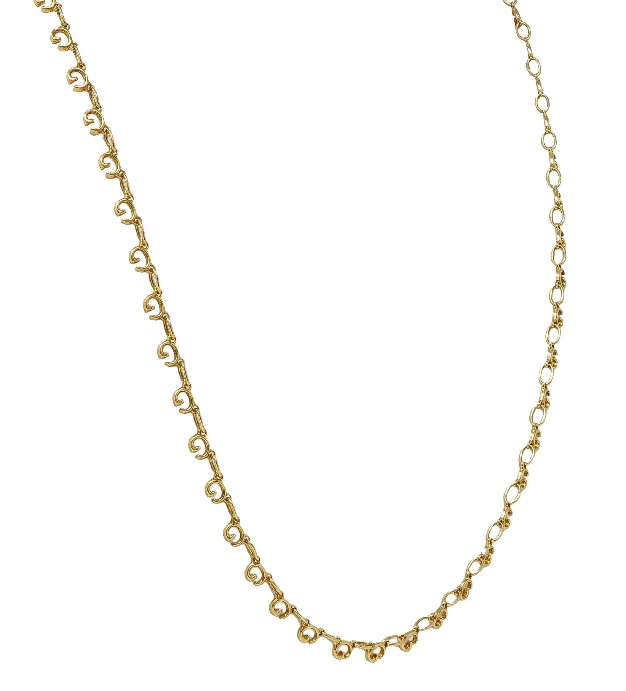 Gucci 2000's 18 Karat Yellow Gold G Chain Link Necklace - Image 6