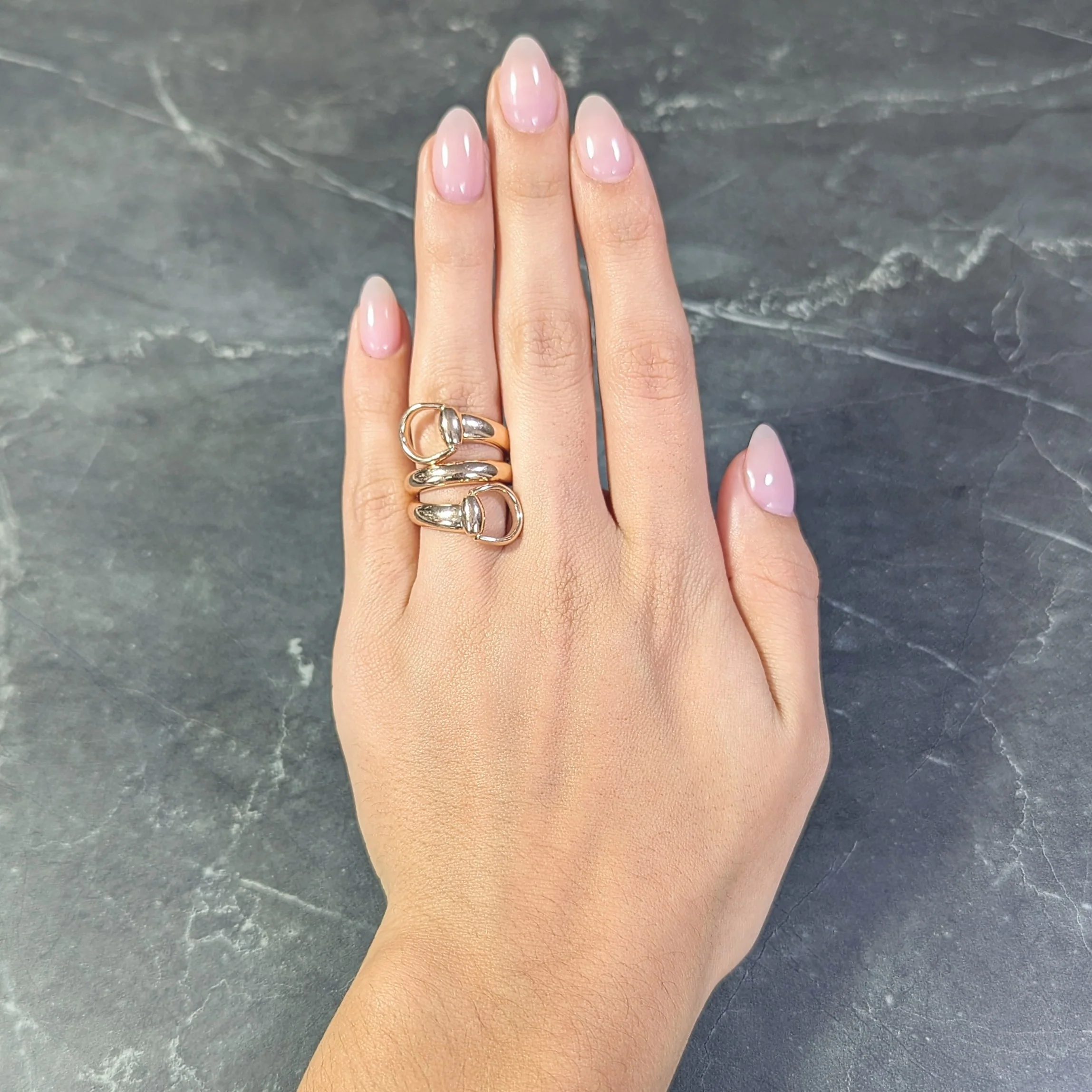Gucci Contemporary 18 Karat Rose Gold Horsebit Wrap Ring - Image 13