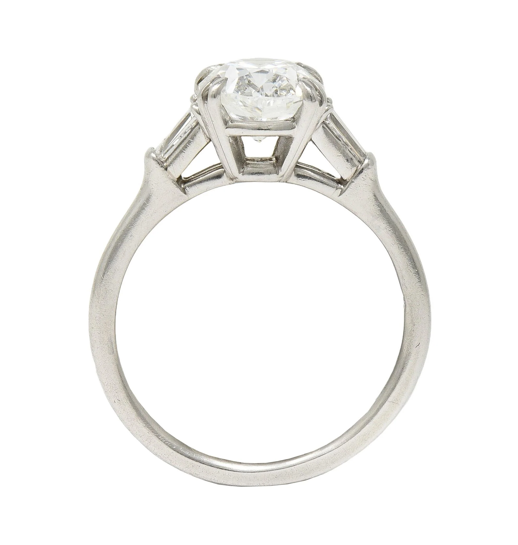 Harry Winston 1978 2.34 CTW Oval Cut Diamond Platinum Vintage Engagement Ring - Image 13