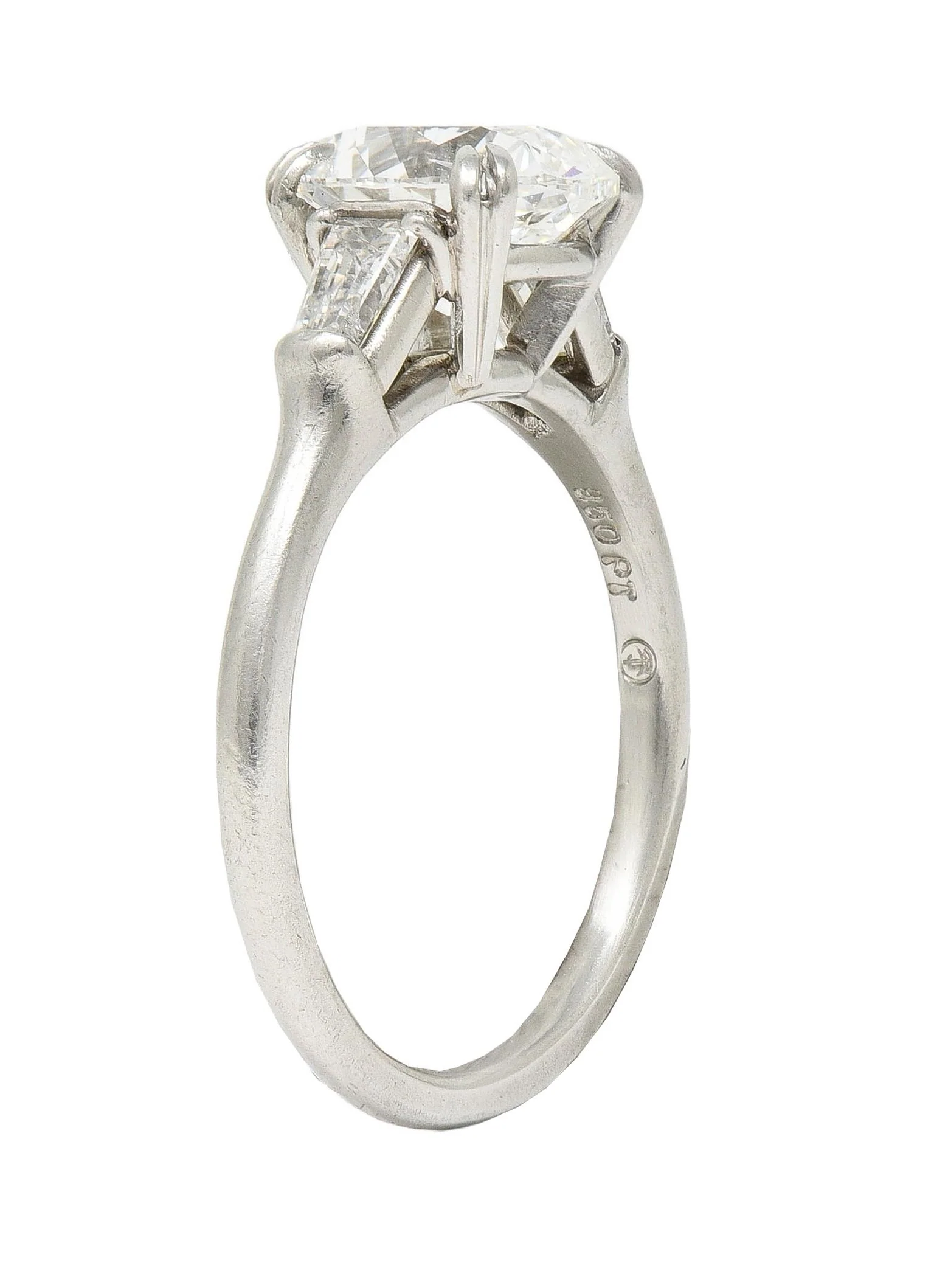 Harry Winston 1978 2.34 CTW Oval Cut Diamond Platinum Vintage Engagement Ring - Image 14