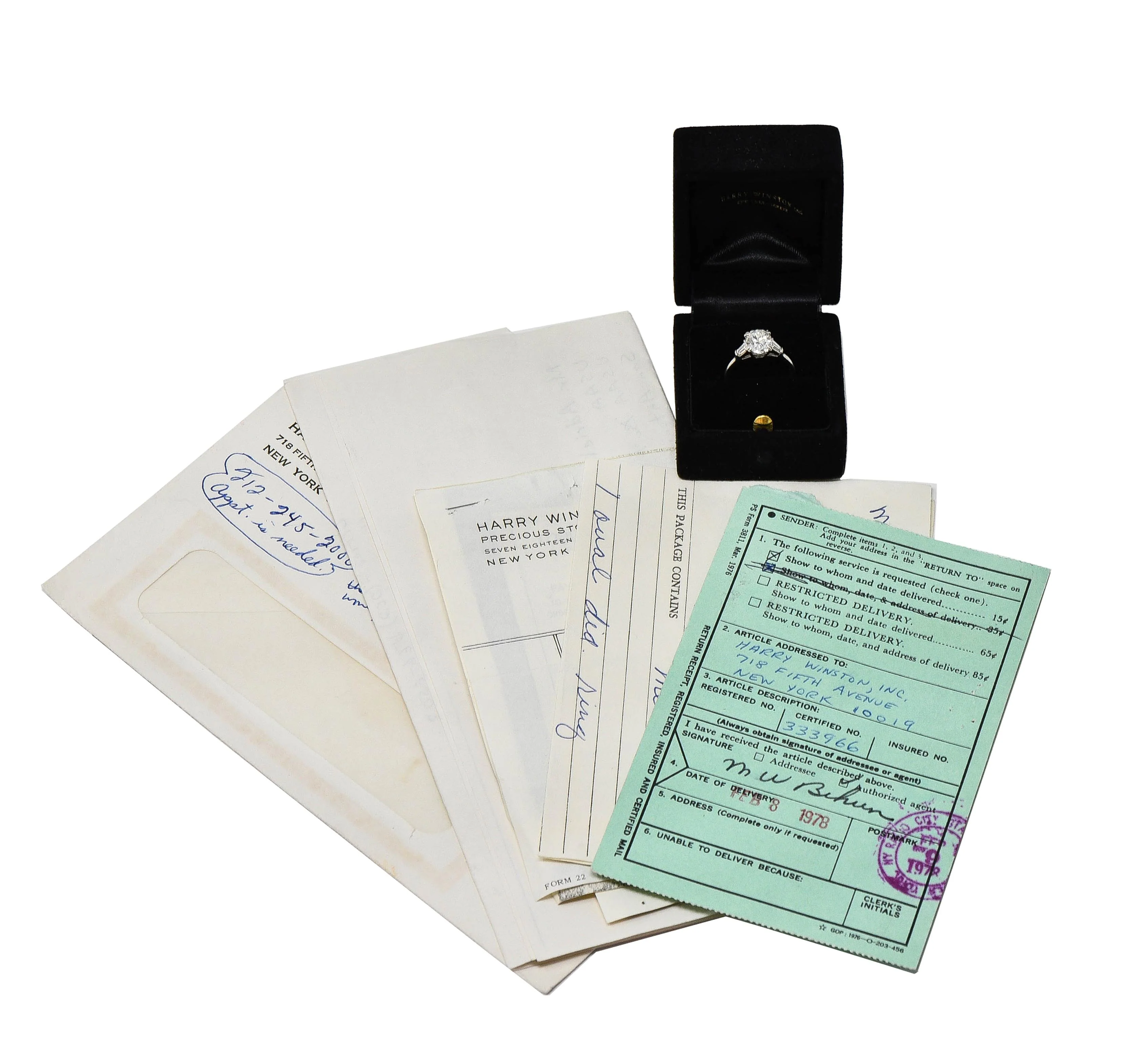 Harry Winston 1978 2.34 CTW Oval Cut Diamond Platinum Vintage Engagement Ring - Image 2