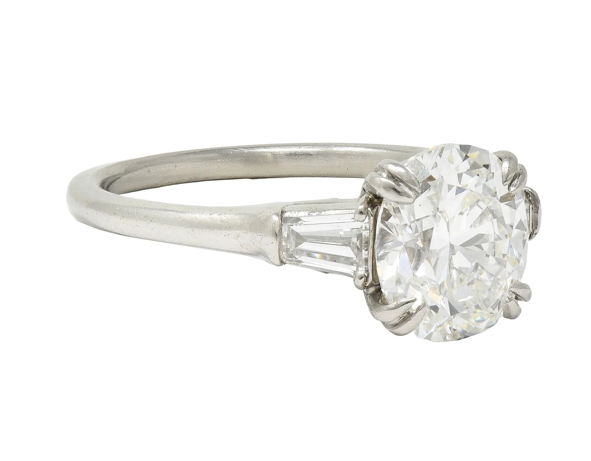 Harry Winston 1978 2.34 CTW Oval Cut Diamond Platinum Vintage Engagement Ring - Image 5