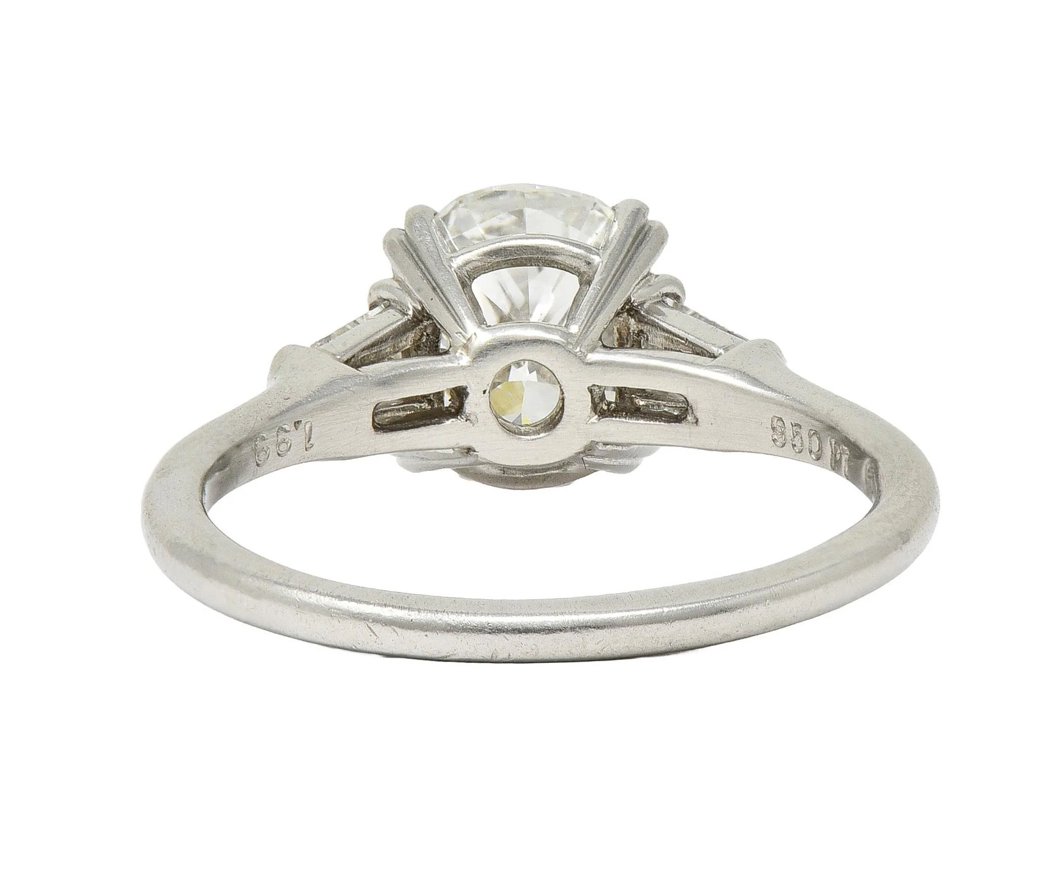 Harry Winston 1978 2.34 CTW Oval Cut Diamond Platinum Vintage Engagement Ring - Image 7