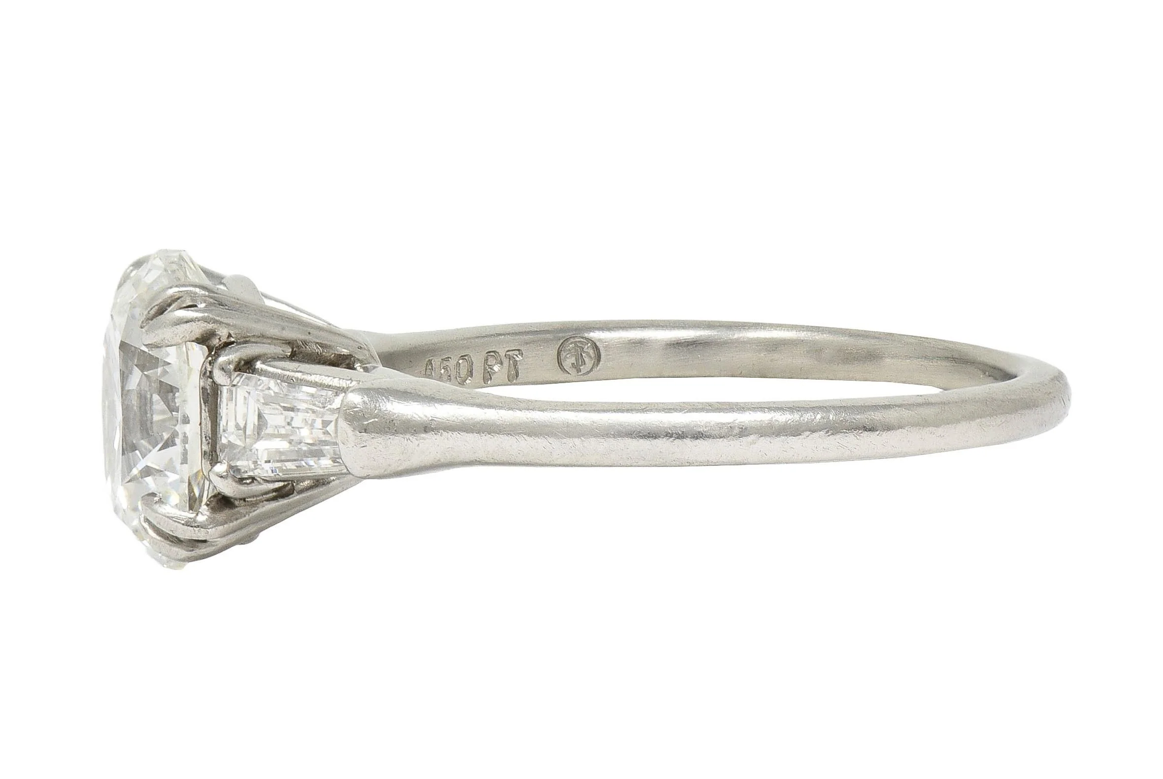 Harry Winston 1978 2.34 CTW Oval Cut Diamond Platinum Vintage Engagement Ring - Image 8