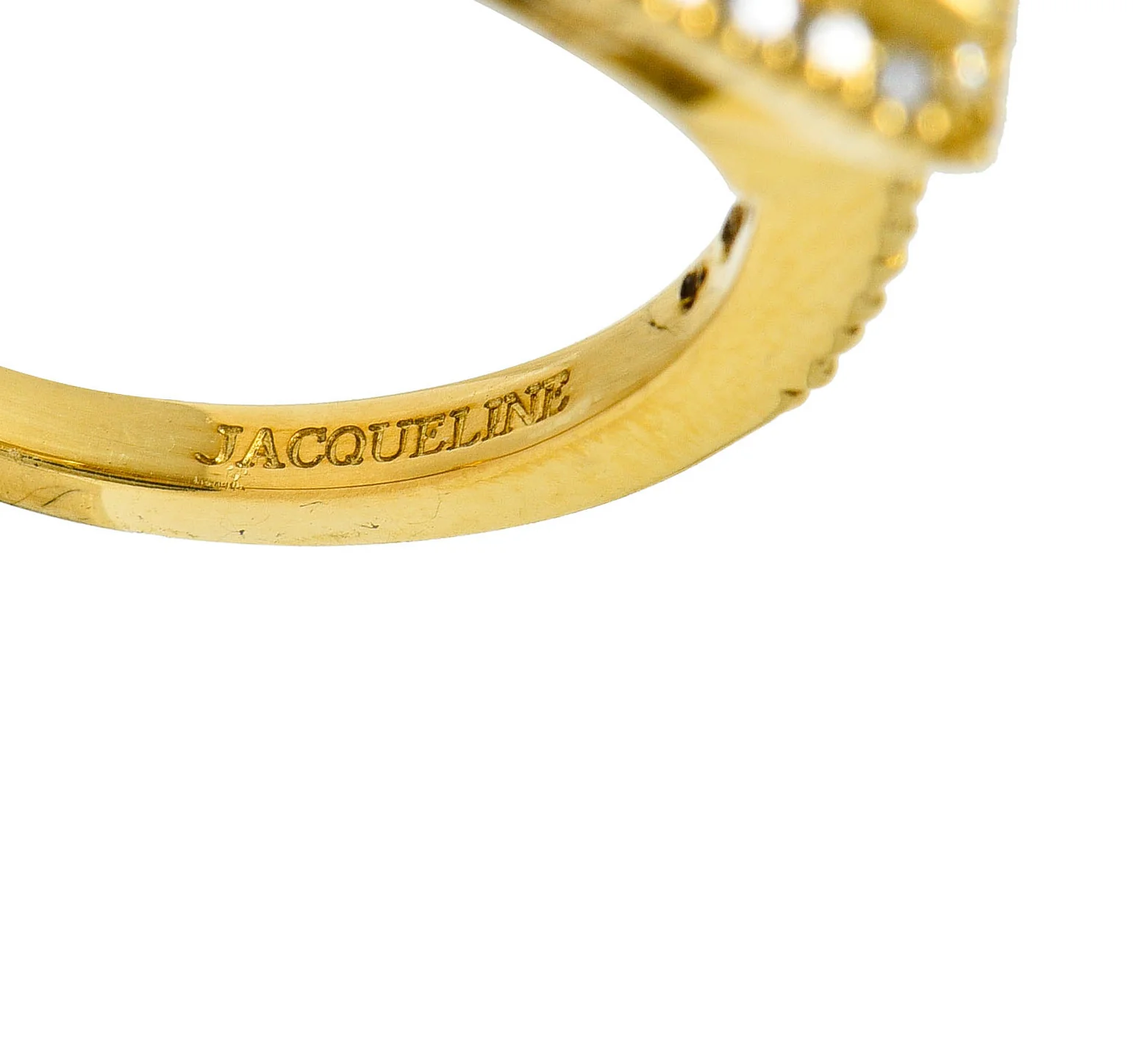 Heliodor Golden Beryl Diamond Halo 18 Karat Gold Gemstone Ring - Image 7