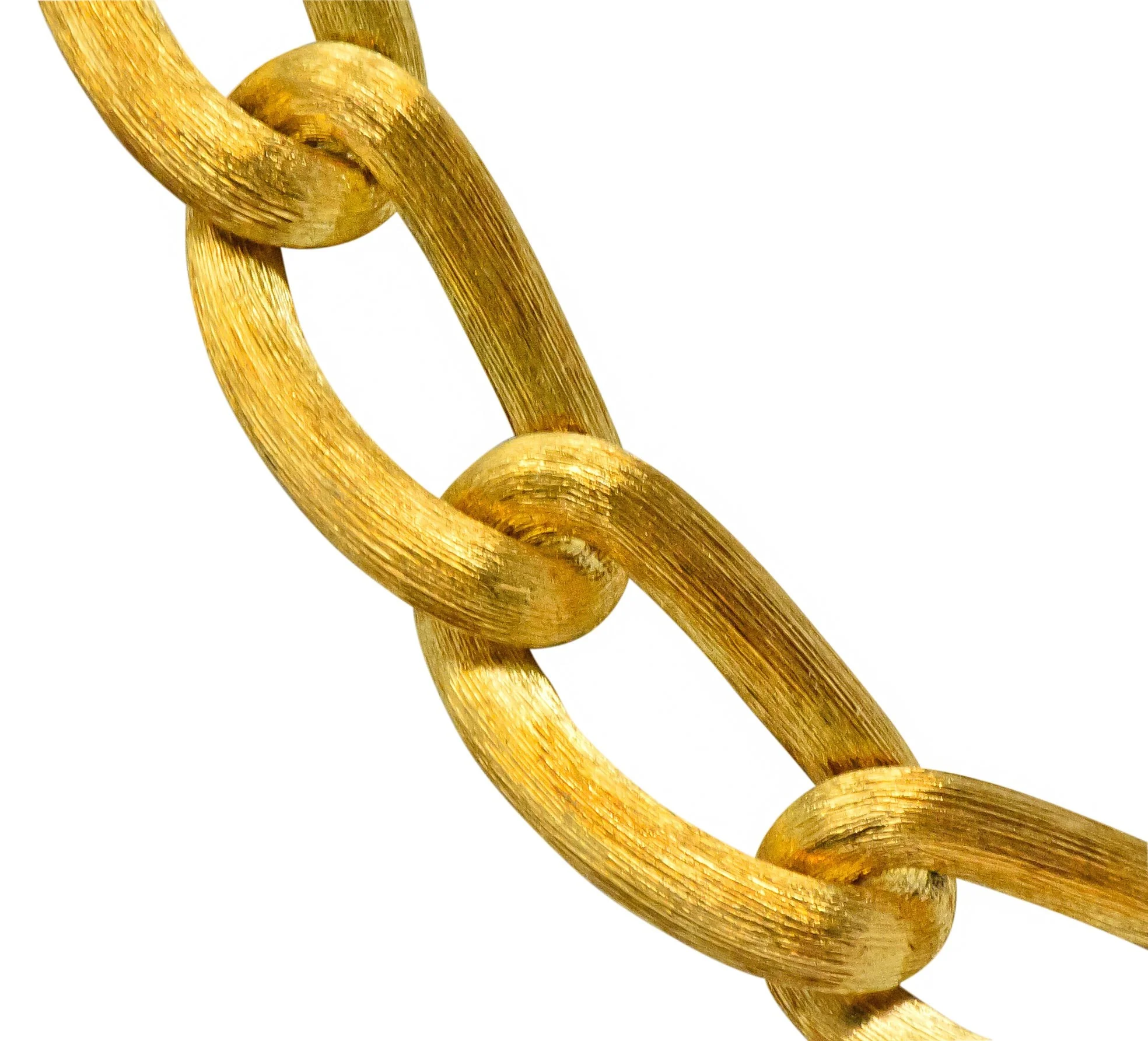 Henry Dunay Retro Diamond 18 Karat Brushed Gold pavA Sabi Necklace - Image 4
