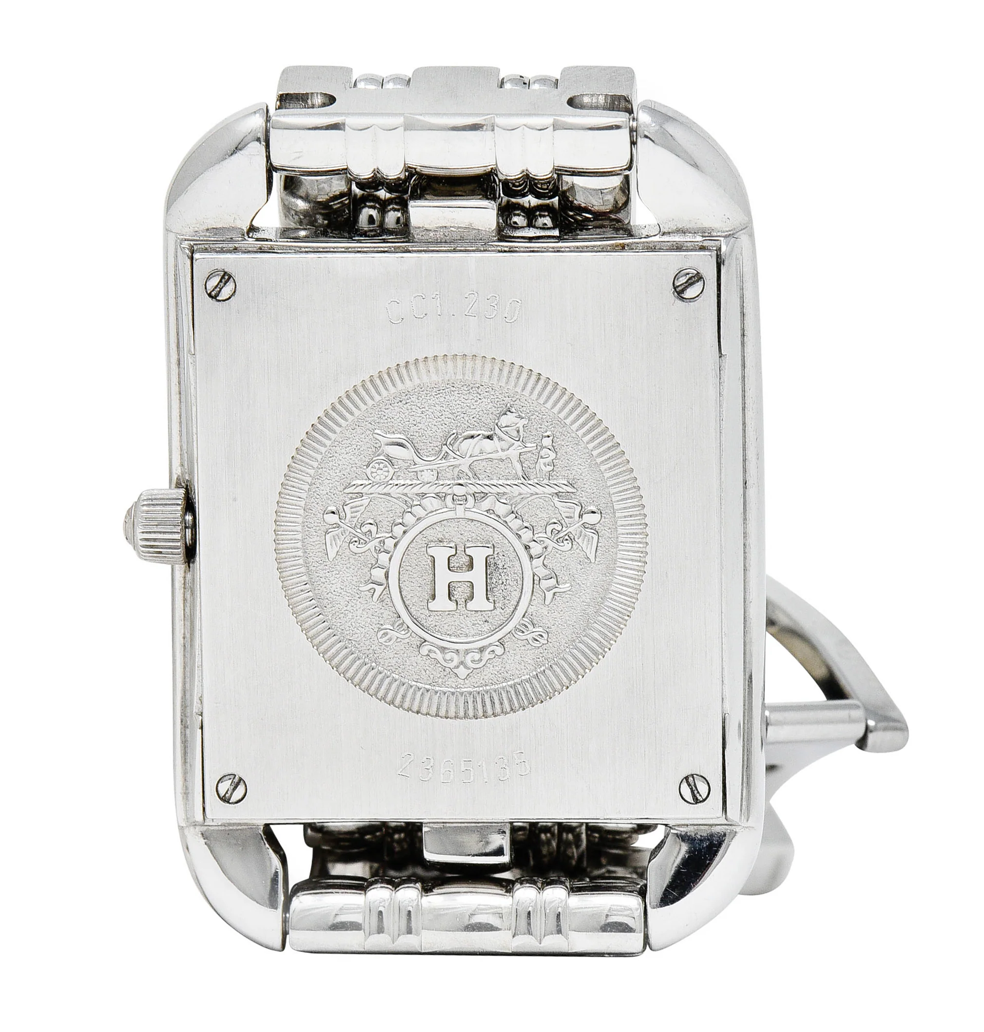 Hermès 1.25 CTW Diamond Stainless Steel Cape Cod Watch Bracelet - Image 8