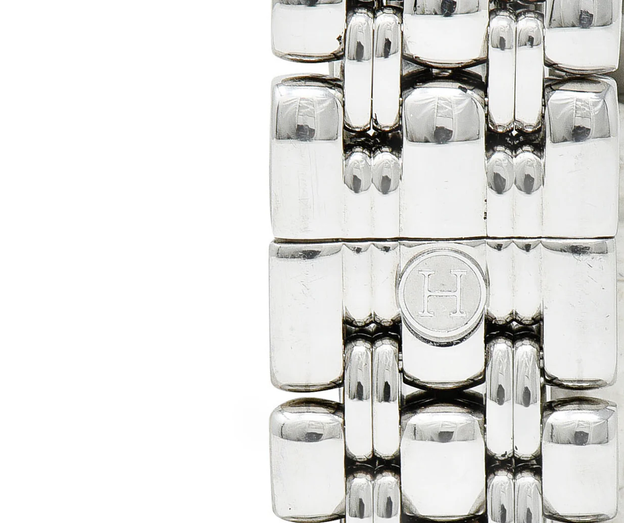 Hermès 1.25 CTW Diamond Stainless Steel Cape Cod Watch Bracelet - Image 9