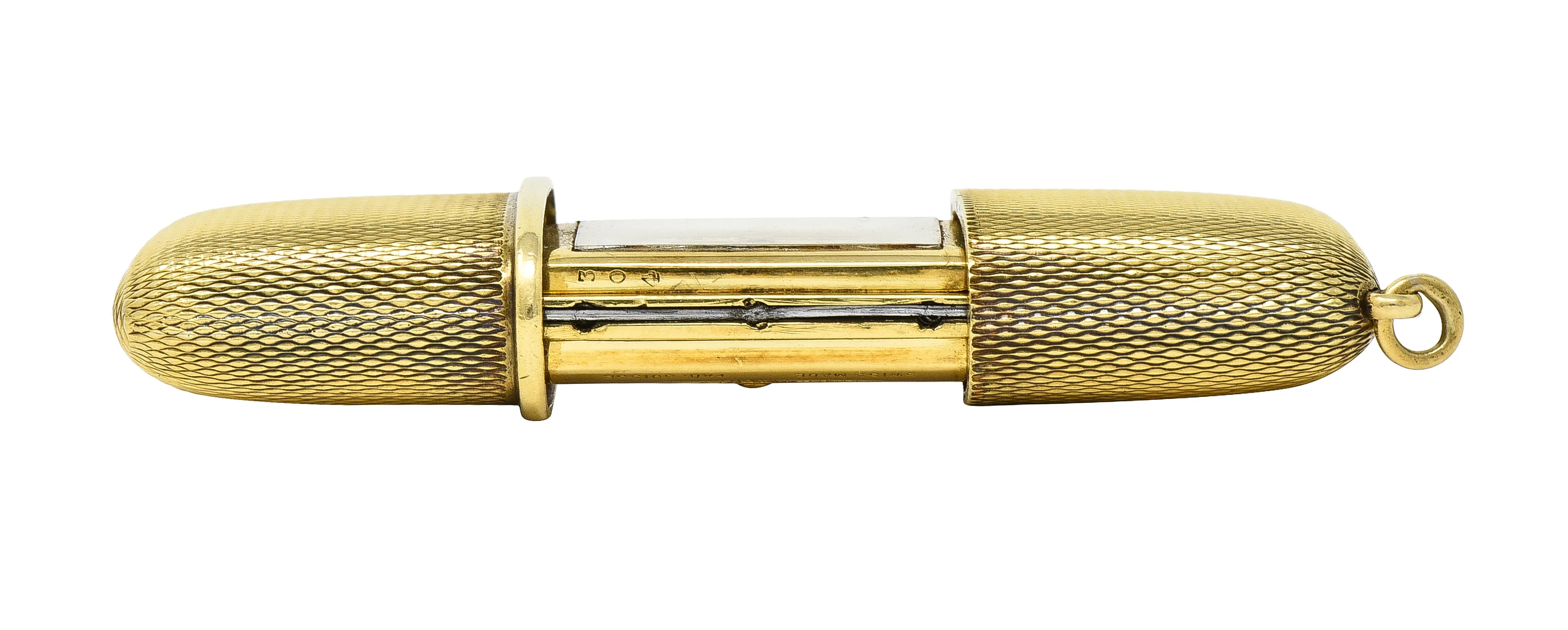 Hermès 18 Karat Gold Textured Expandable Vintage Purse Travel Watch Pendant - Image 11