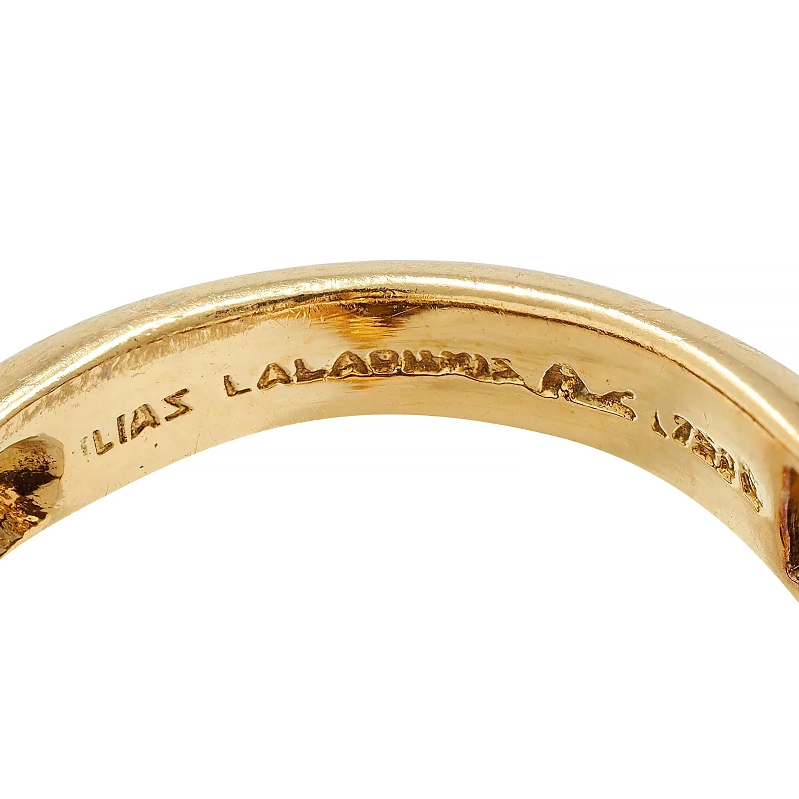 Ilias LaLaounis 1960's 18 Karat Yellow Gold Vintage Hellenistic Column Bypass Ring - Image 8