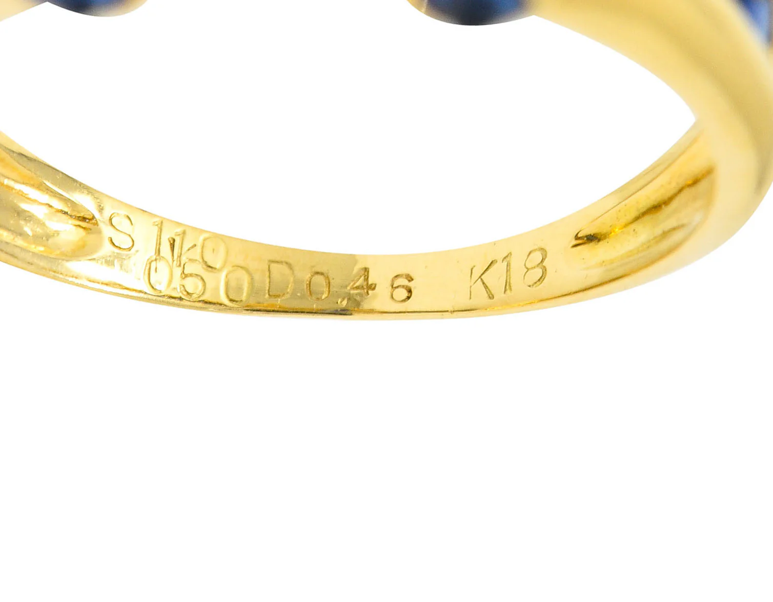 Innovative Sapphire Diamond 18 Karat Gold Gemstone Ring - Image 7