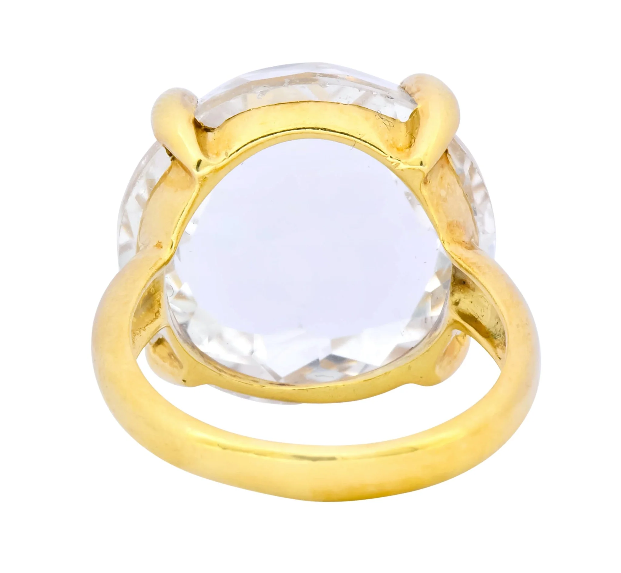 Ippolita Faceted Rock Crystal 18 Karat Gold Cocktail Ring - Image 4