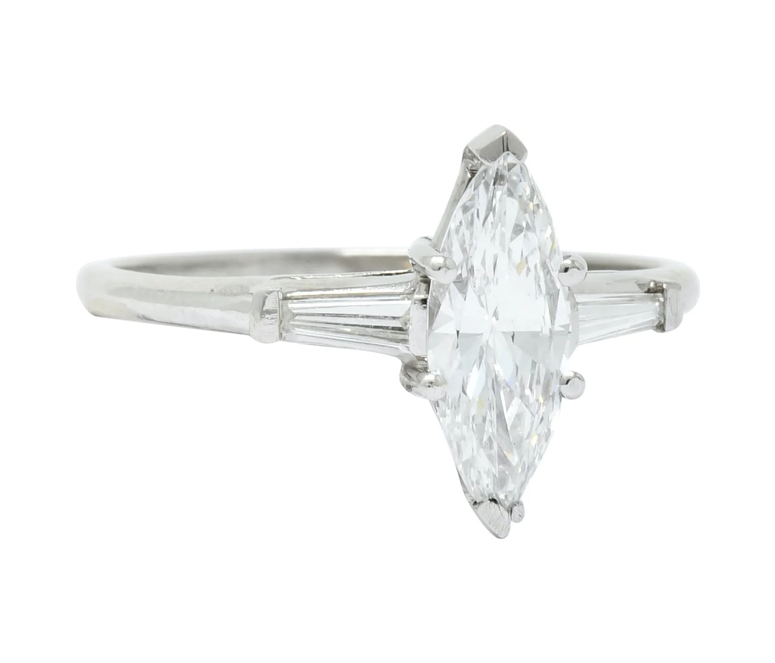 J.E. Caldwell 1.03 CTW Marquise Diamond Platinum Engagement Ring GIA - Image 2