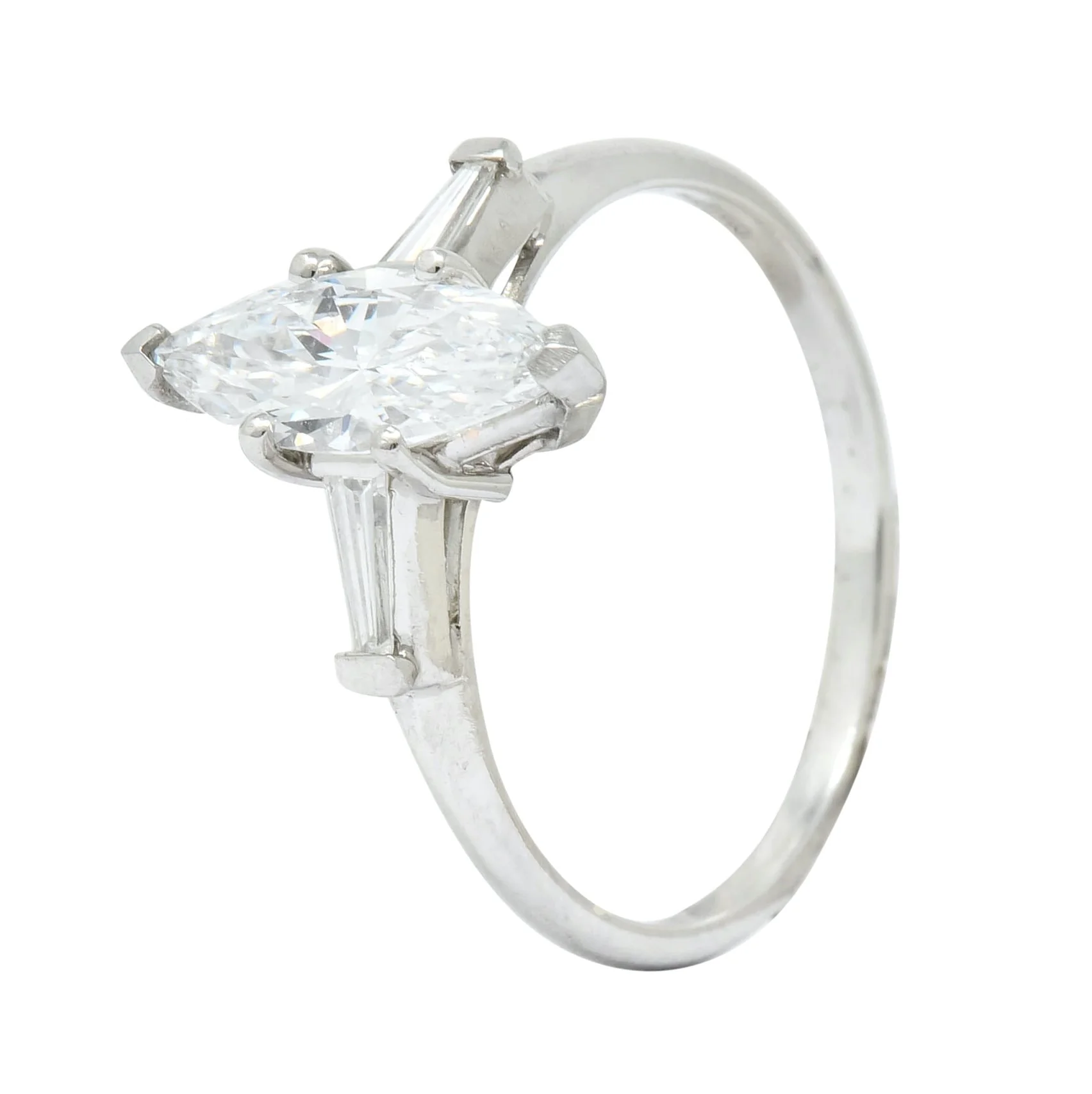 J.E. Caldwell 1.03 CTW Marquise Diamond Platinum Engagement Ring GIA - Image 8