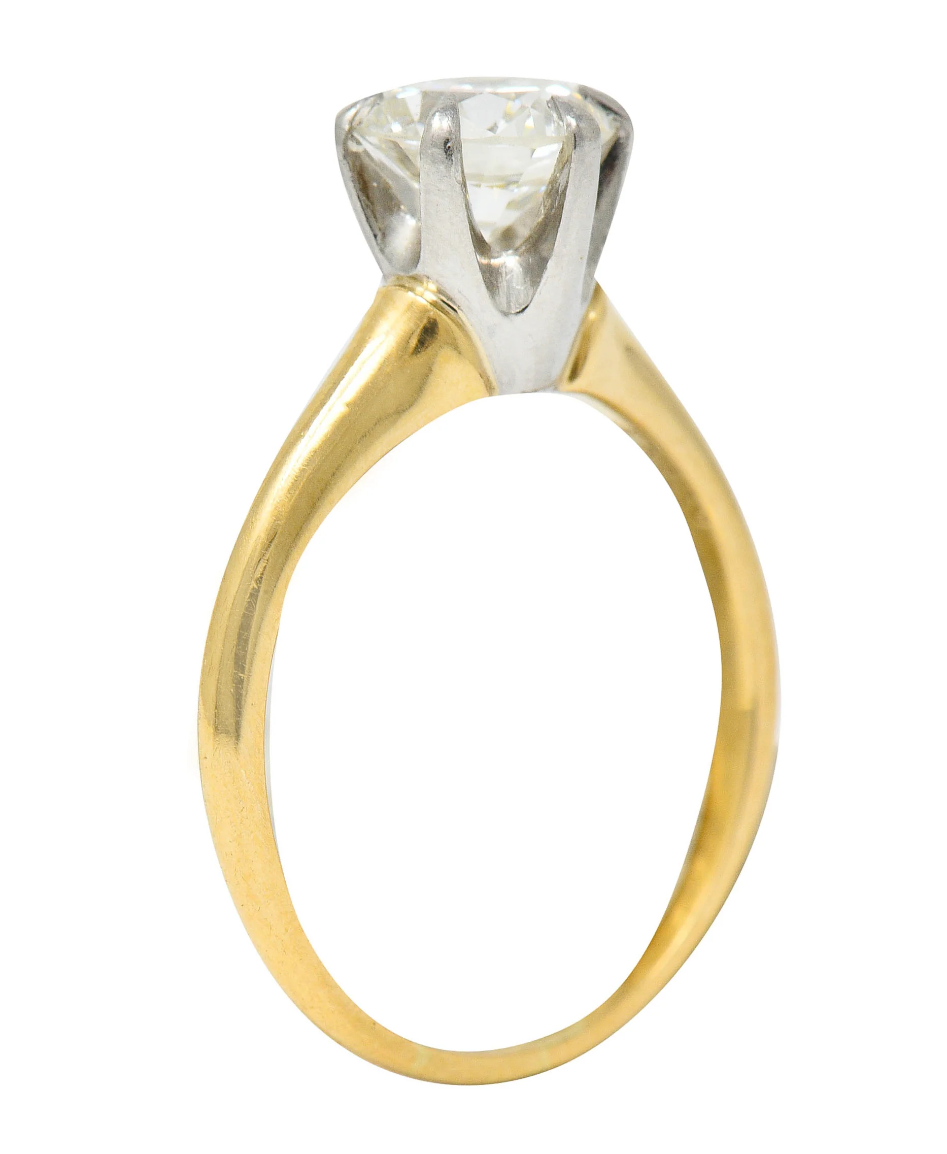 J.E. Caldwell 1.19 CTW Diamond 14 Karat Two-Tone Solitaire Engagement Ring GIA - Image 10