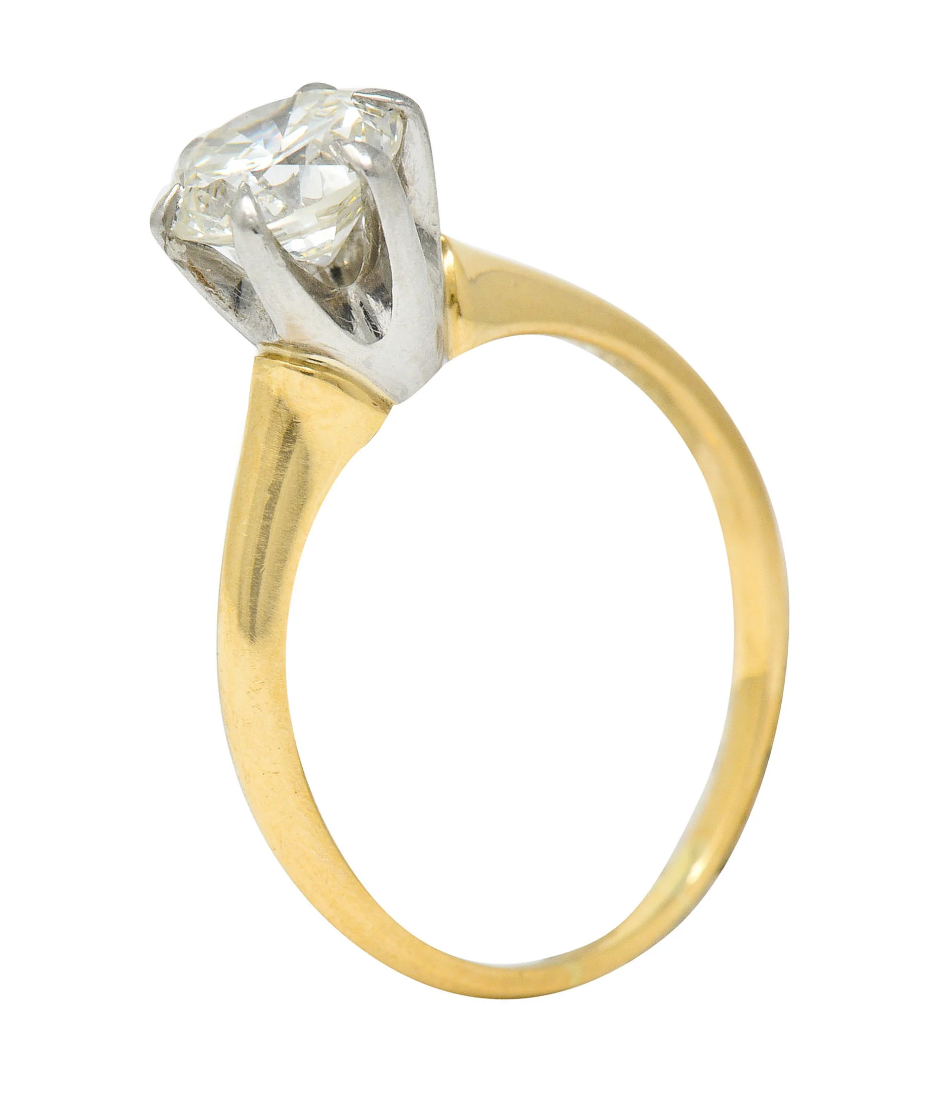 J.E. Caldwell 1.19 CTW Diamond 14 Karat Two-Tone Solitaire Engagement Ring GIA - Image 11