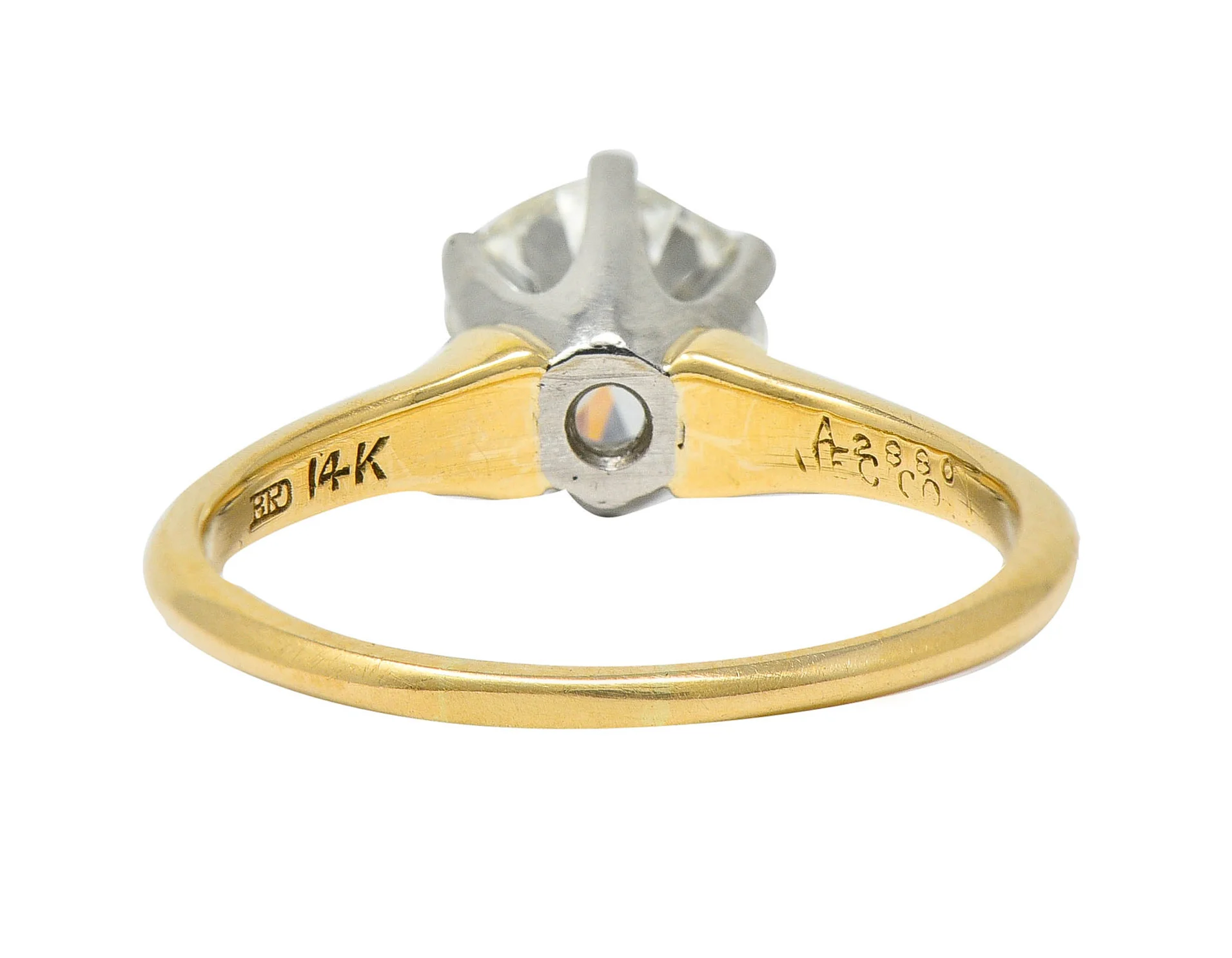 J.E. Caldwell 1.19 CTW Diamond 14 Karat Two-Tone Solitaire Engagement Ring GIA - Image 4