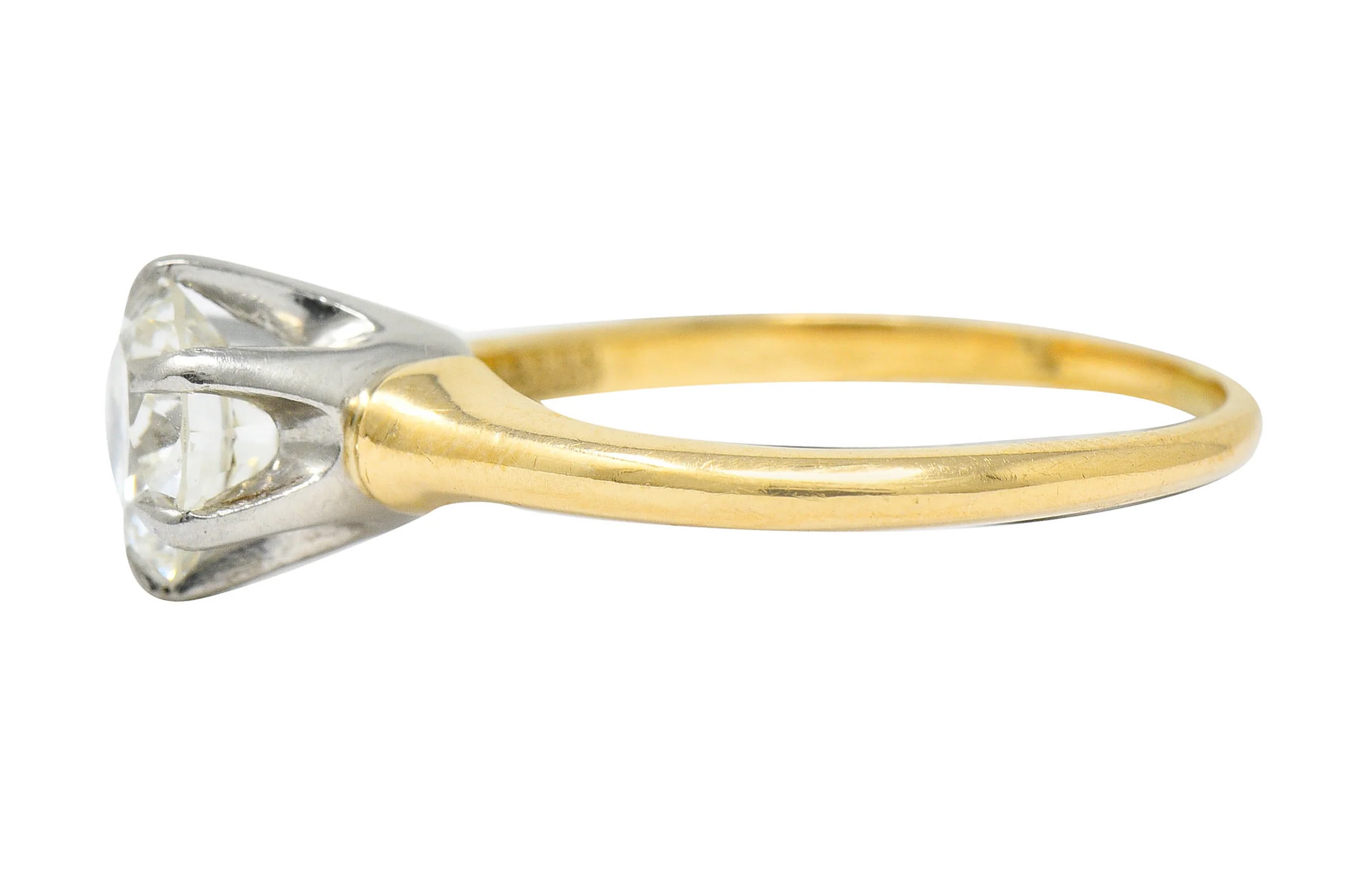 J.E. Caldwell 1.19 CTW Diamond 14 Karat Two-Tone Solitaire Engagement Ring GIA - Image 5