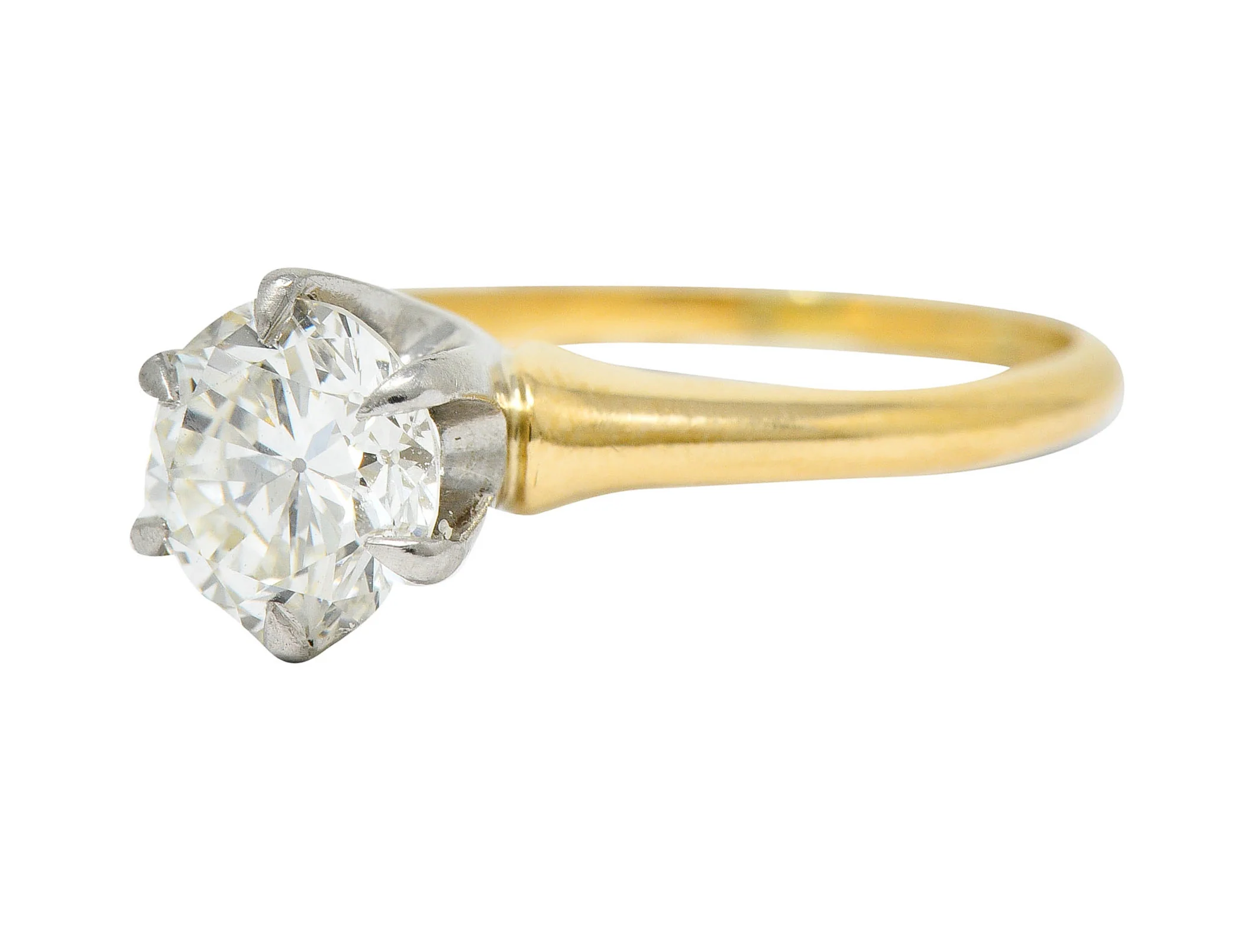 J.E. Caldwell 1.19 CTW Diamond 14 Karat Two-Tone Solitaire Engagement Ring GIA - Image 6