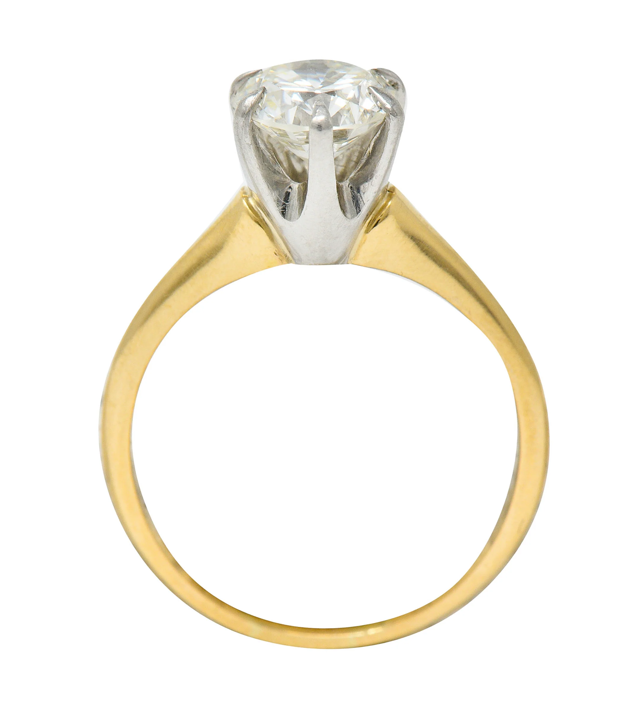 J.E. Caldwell 1.19 CTW Diamond 14 Karat Two-Tone Solitaire Engagement Ring GIA - Image 9