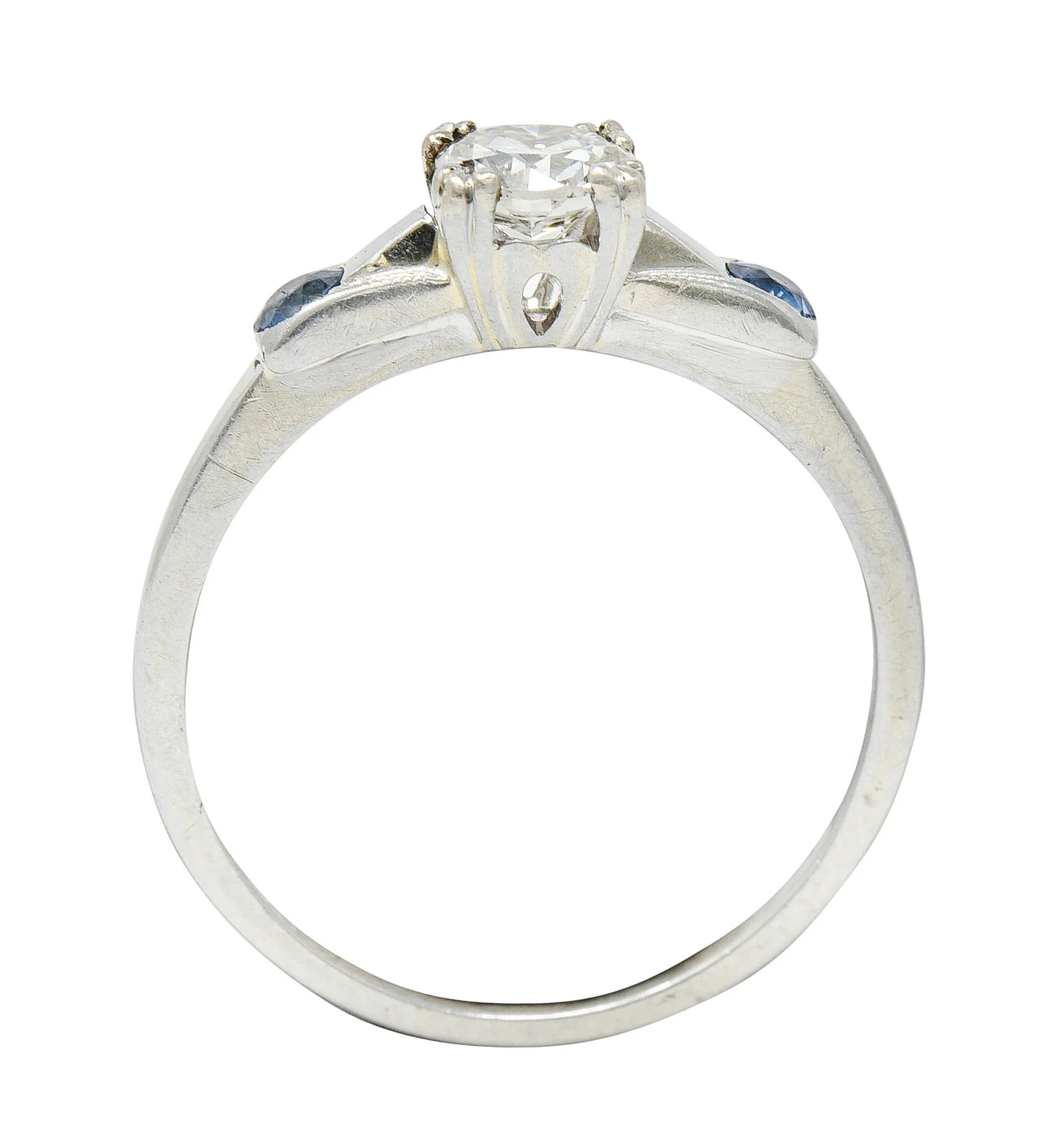 Jabel 0.51 CTW Diamond Sapphire 18 Karat White Gold Ring - Image 10