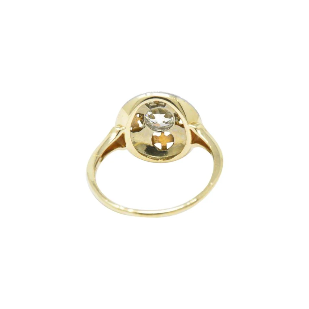Jabel 0.75 CTW Old European Cut Diamond 14 Karat Tri-Colored Gold Retro Engagement Ring - Image 9