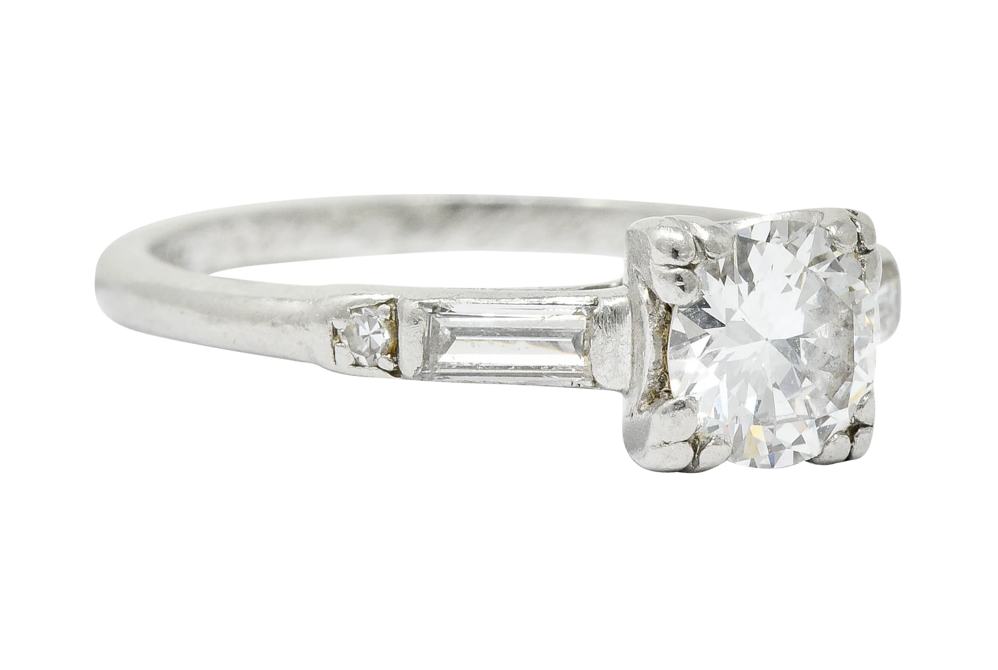 Jabel Late Art Deco 0.83 CTW Diamond Platinum Engagement Ring - Image 2