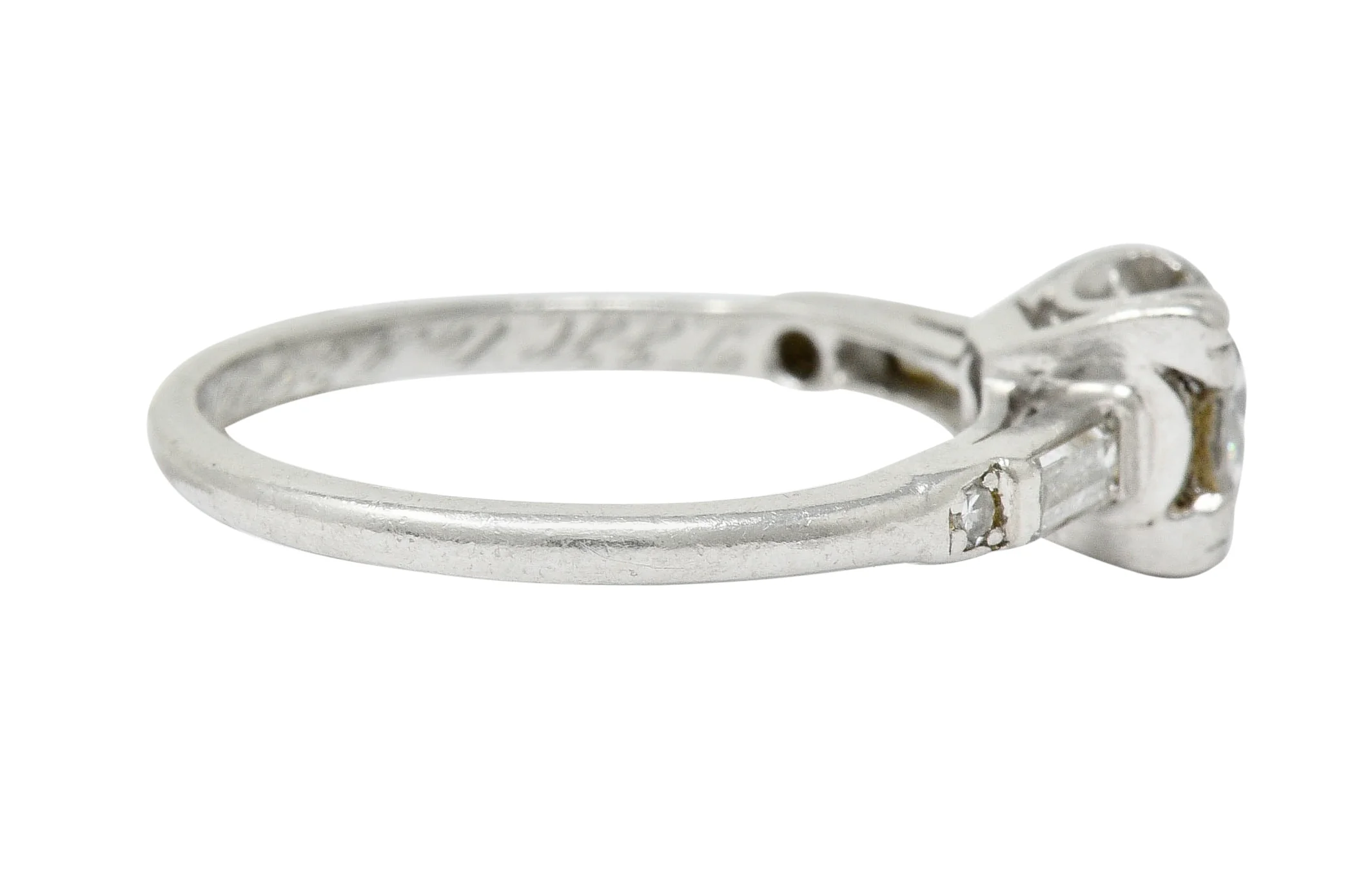 Jabel Late Art Deco 0.83 CTW Diamond Platinum Engagement Ring - Image 3